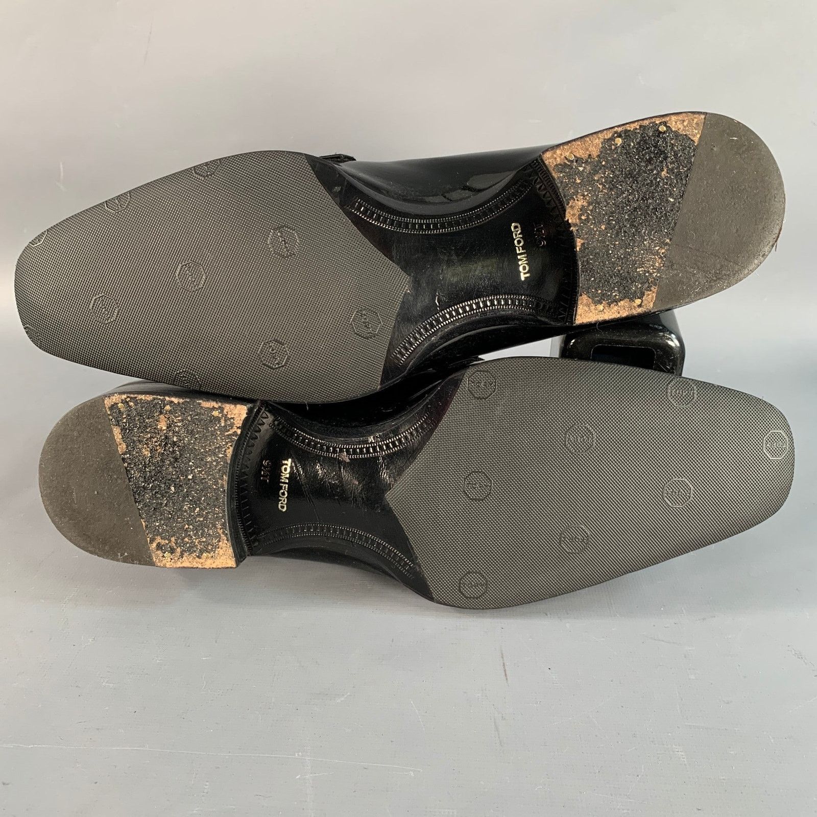 Tom Ford 10.5 Nero Black Patent Leather Grosgrain Trim Slip On Size US 10.5 / EU 43-44 - 6 Thumbnail