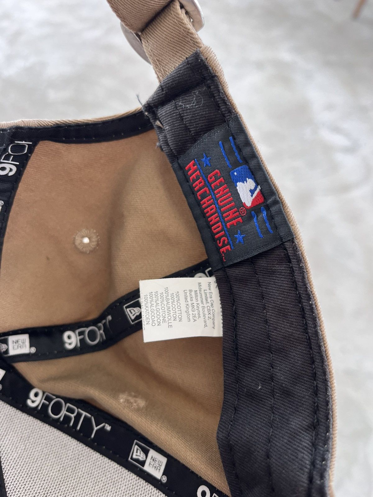 New Era Vintage New Era Beige Cap Embroidered Logo Y2K Avantgarde Size ONE SIZE - 10 Thumbnail