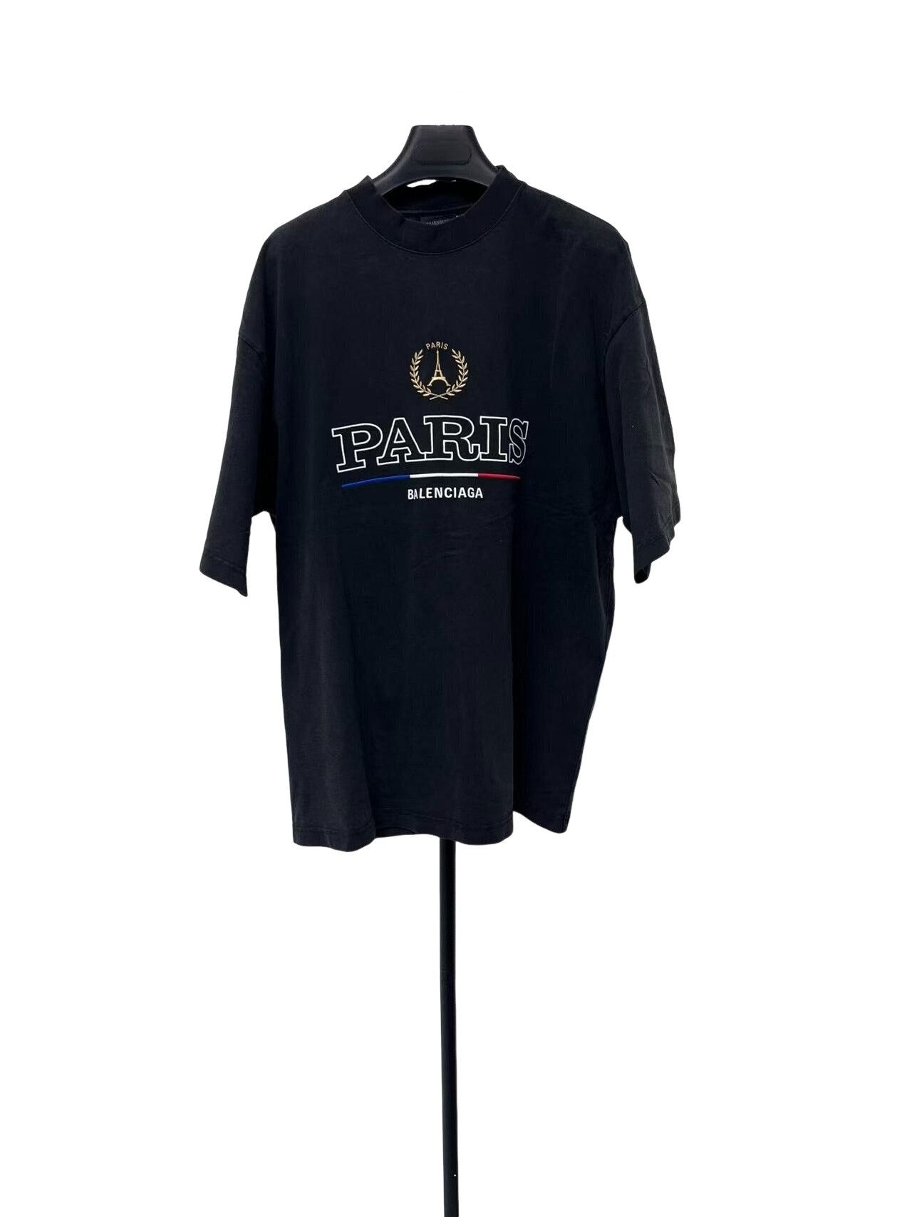 Balenciaga Balenciaga Paris Flag Logo T-Shirt Size M Size US M / EU 48-50 / 2 - 1 Thumbnail