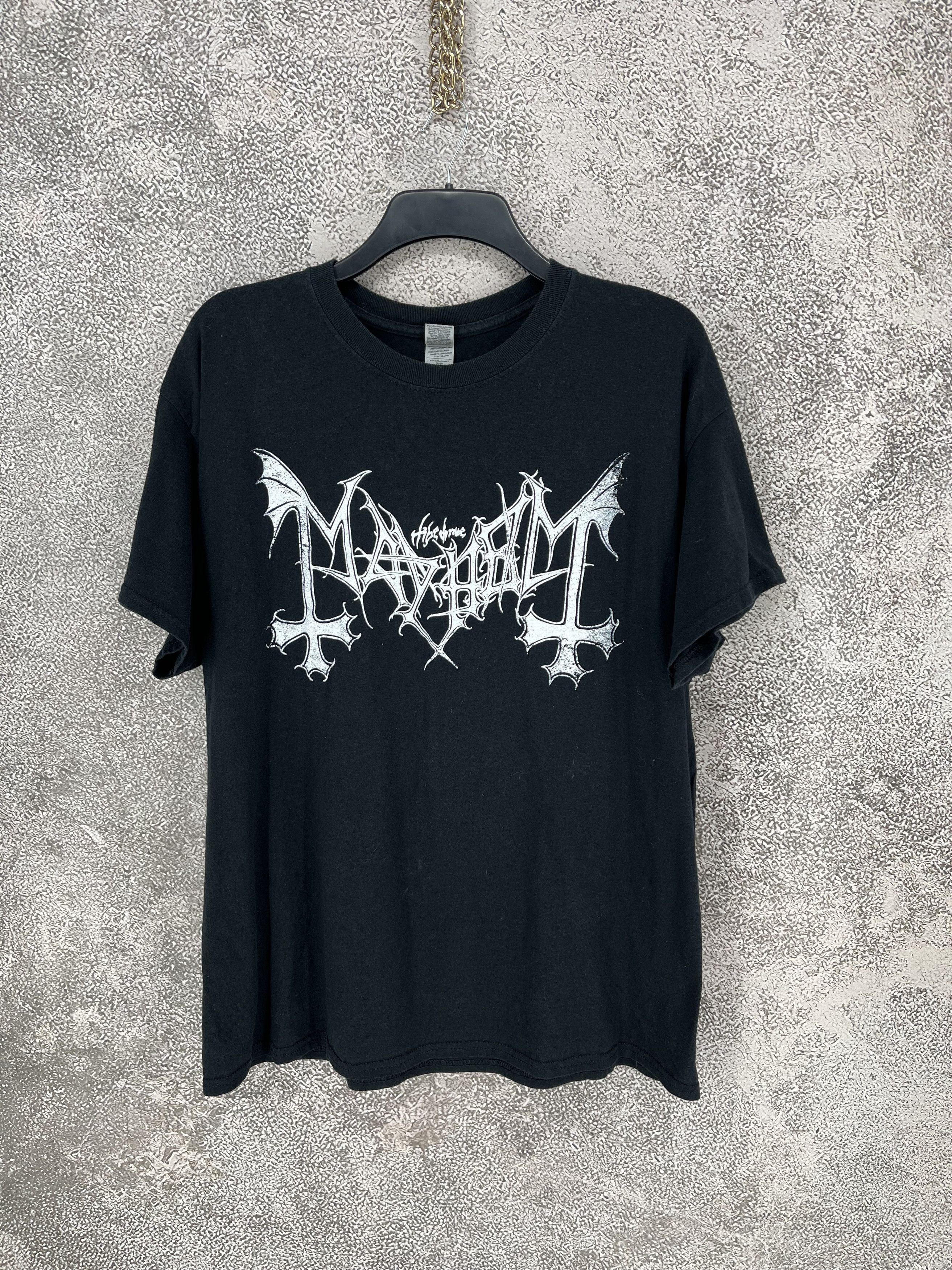 Band Tees 90s Mayhem Logo Black Metal Tshirt Burzum COF Size US M / EU 48-50 / 2 - 1 Thumbnail