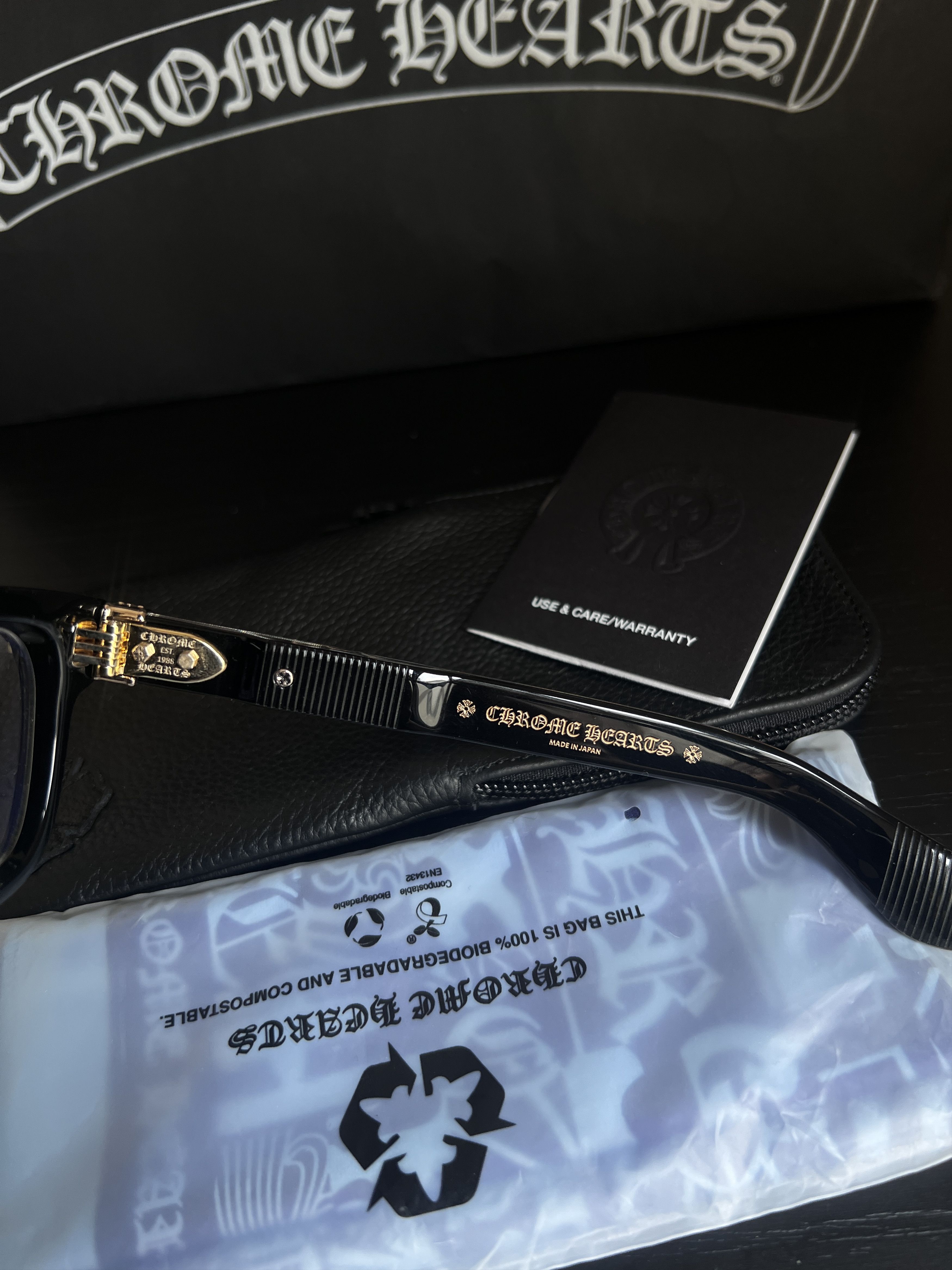 Chrome Hearts Chrome Hearts PEN15 Black/Gold Plated Glasses Size ONE SIZE - 11 Thumbnail