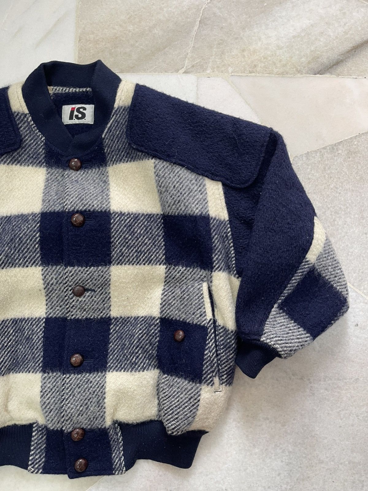 Issey Miyake 80s Issey Miyake Plaid Wool Jacket Size US L / EU 52-54 / 3 - 6 Thumbnail