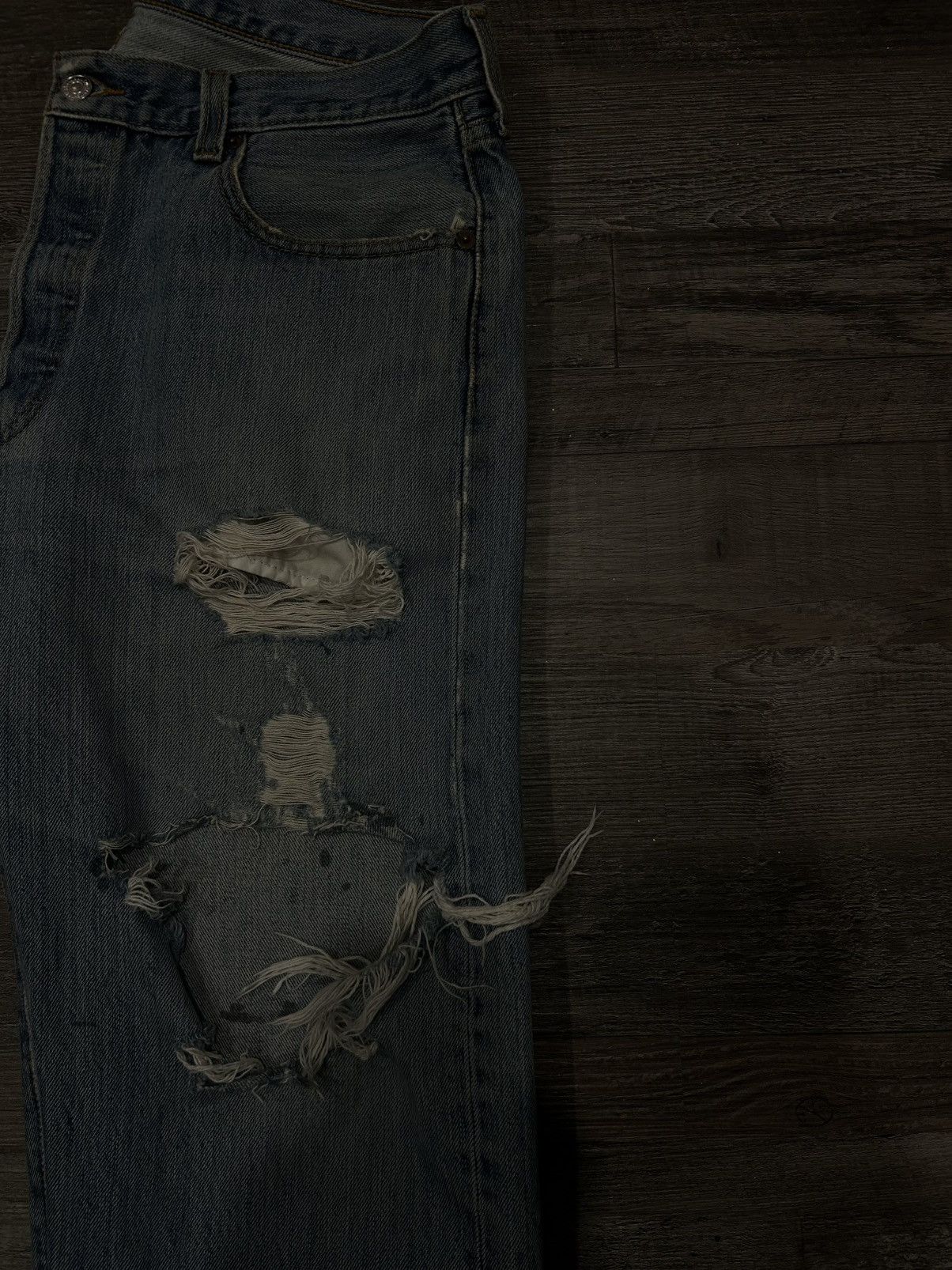Levi's × Vintage Vintage Stonewashed Distressed Levi 501’s Size US 36 / EU 52 - 4 Thumbnail