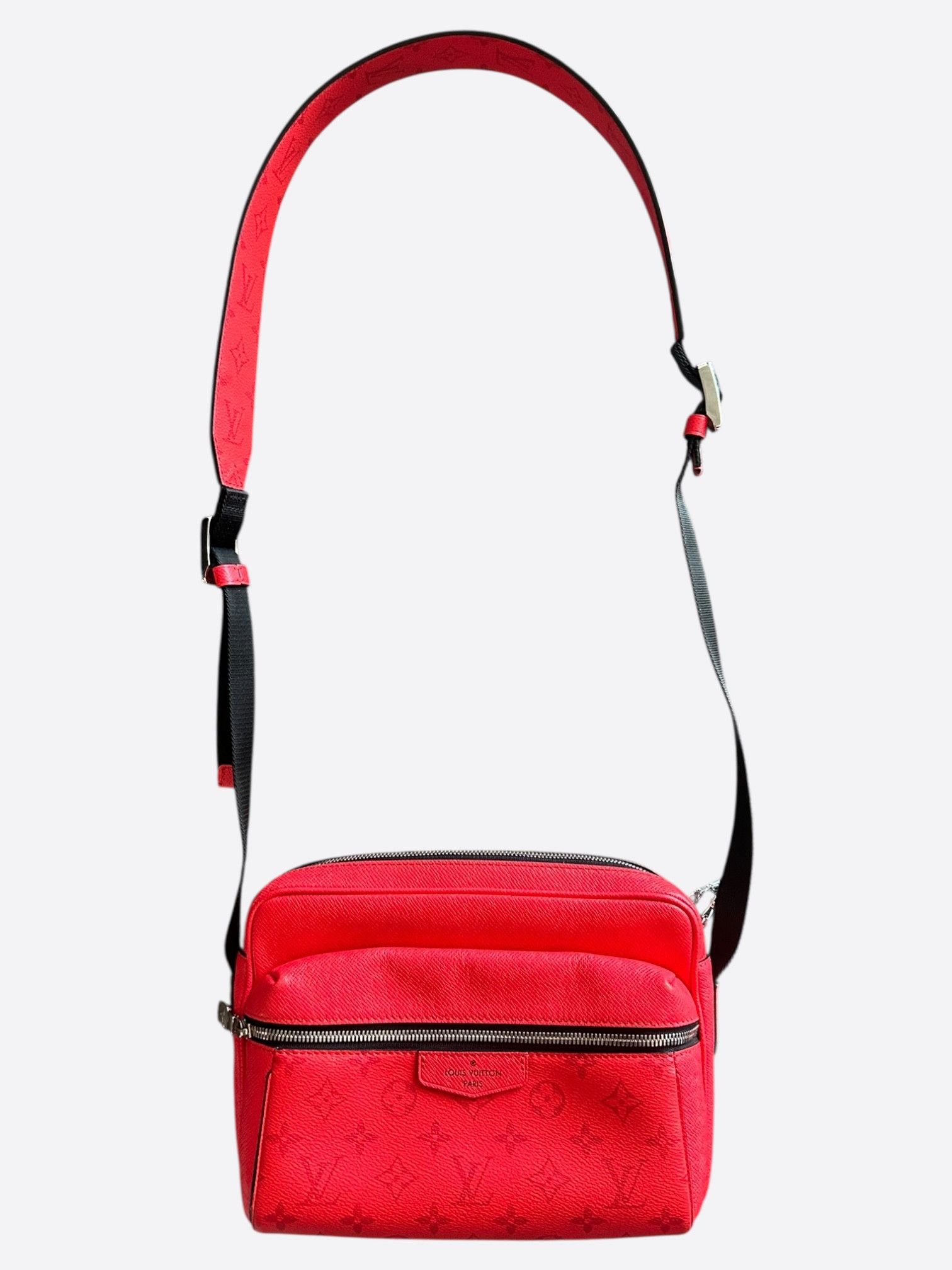 Louis Vuitton Red Monogram Outdoor Messenger Bag, Men's