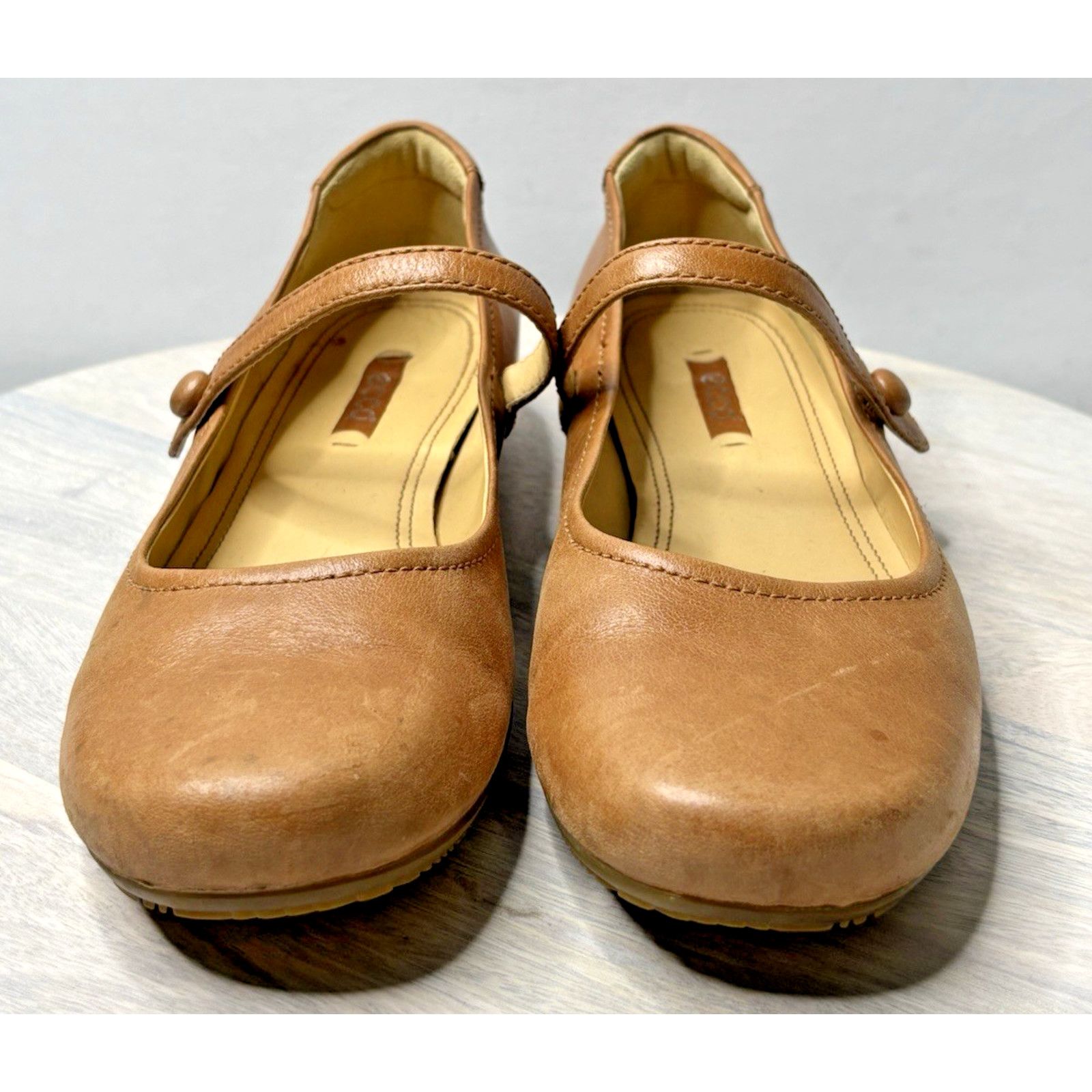 Ecco Ecco Shoes Womens 8.5 Brown Mary Janes Flats Leather Size US 8.5 / IT 38.5 - 3 Thumbnail