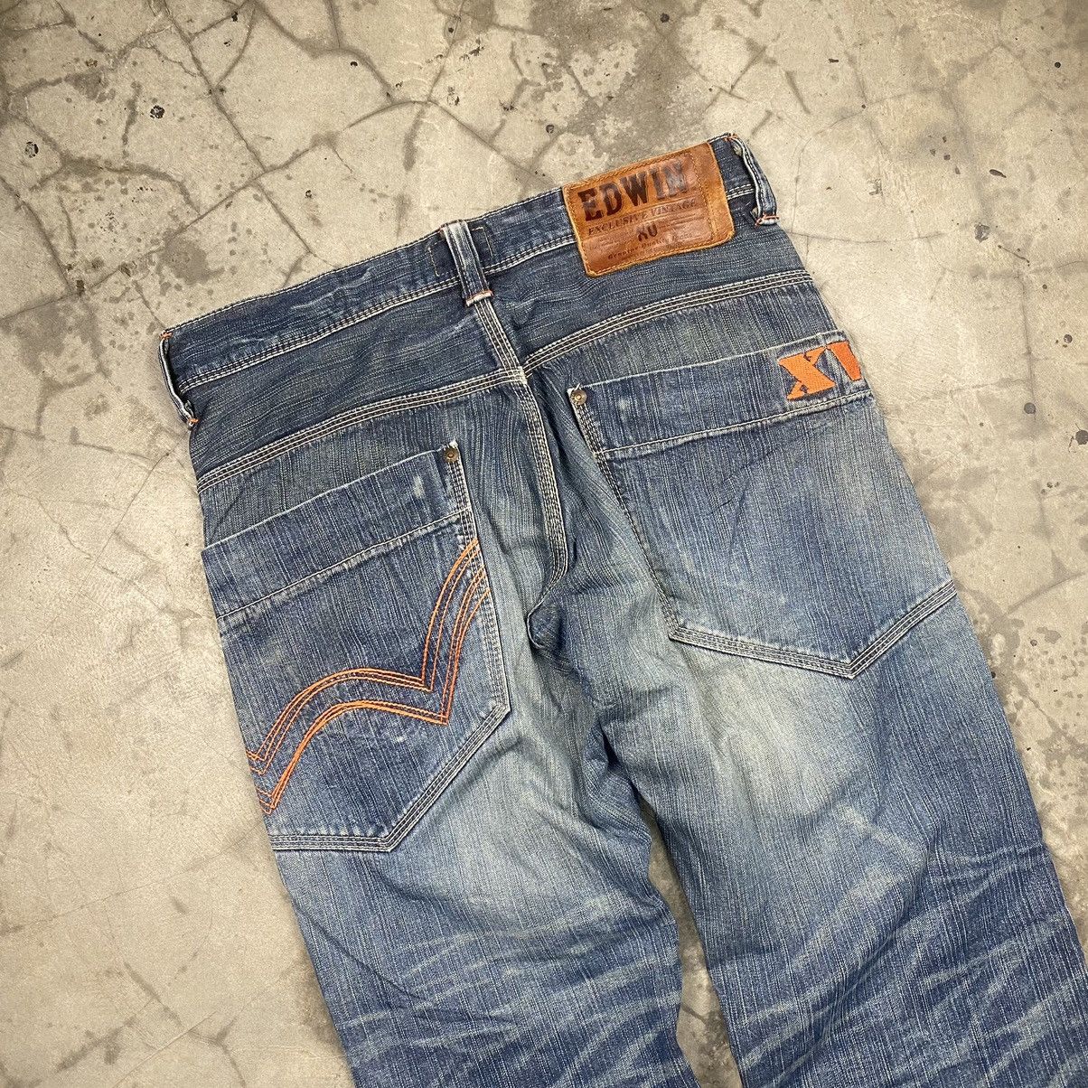 Edwin × Vintage Edwin XV Distressed Rugged Denim Jeans Size US 35 - 10 Thumbnail