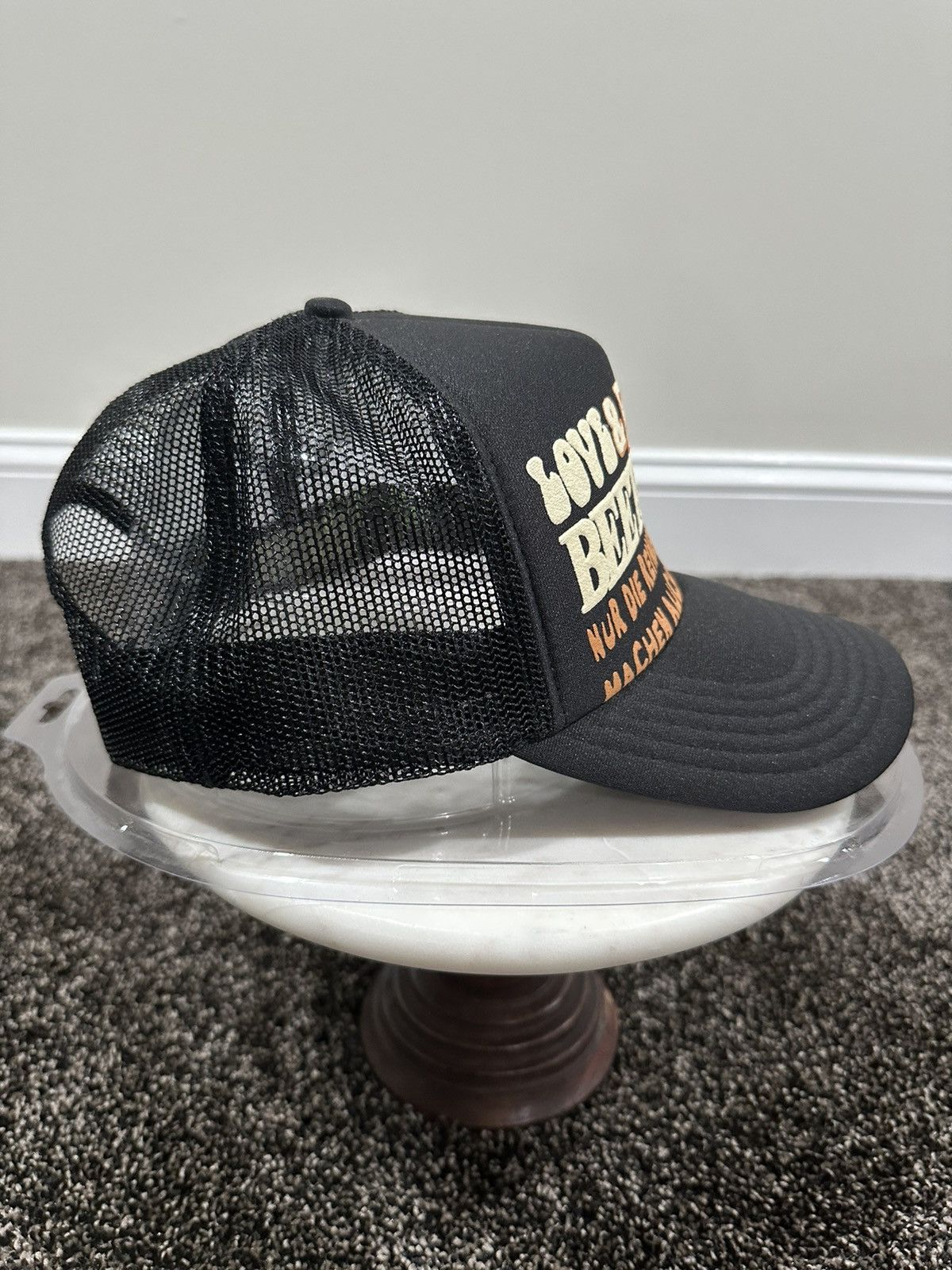 Kapital Kapital Kountry Love & Peace and Beethoven Trucker Black Hat Size ONE SIZE - 2 Thumbnail