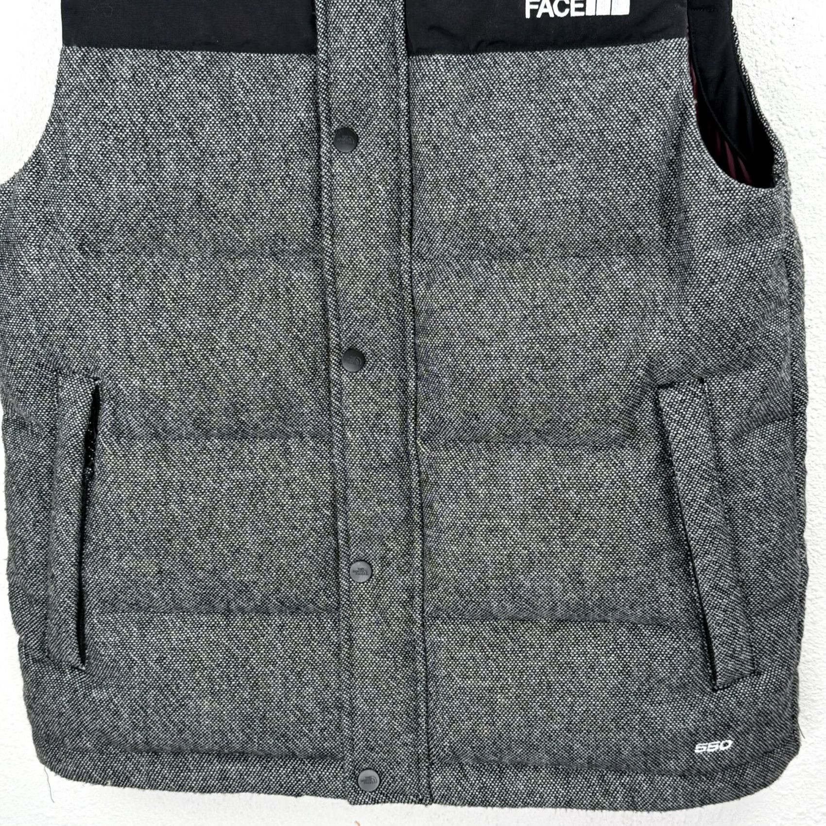 The North Face VINTAGE The North Face Puffer Vest 550 Gray Knit Mens M Medium Jacket Vest Size US M / EU 48-50 / 2 - 3 Thumbnail