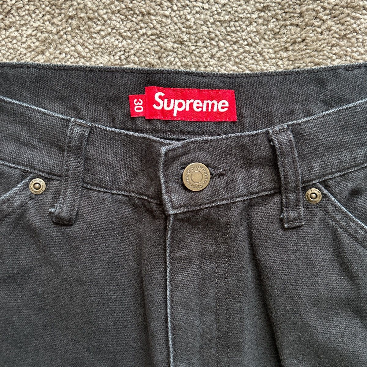 Supreme Supreme Double Knee Painter Jean Black Size US 30 / EU 46 - 2 Thumbnail