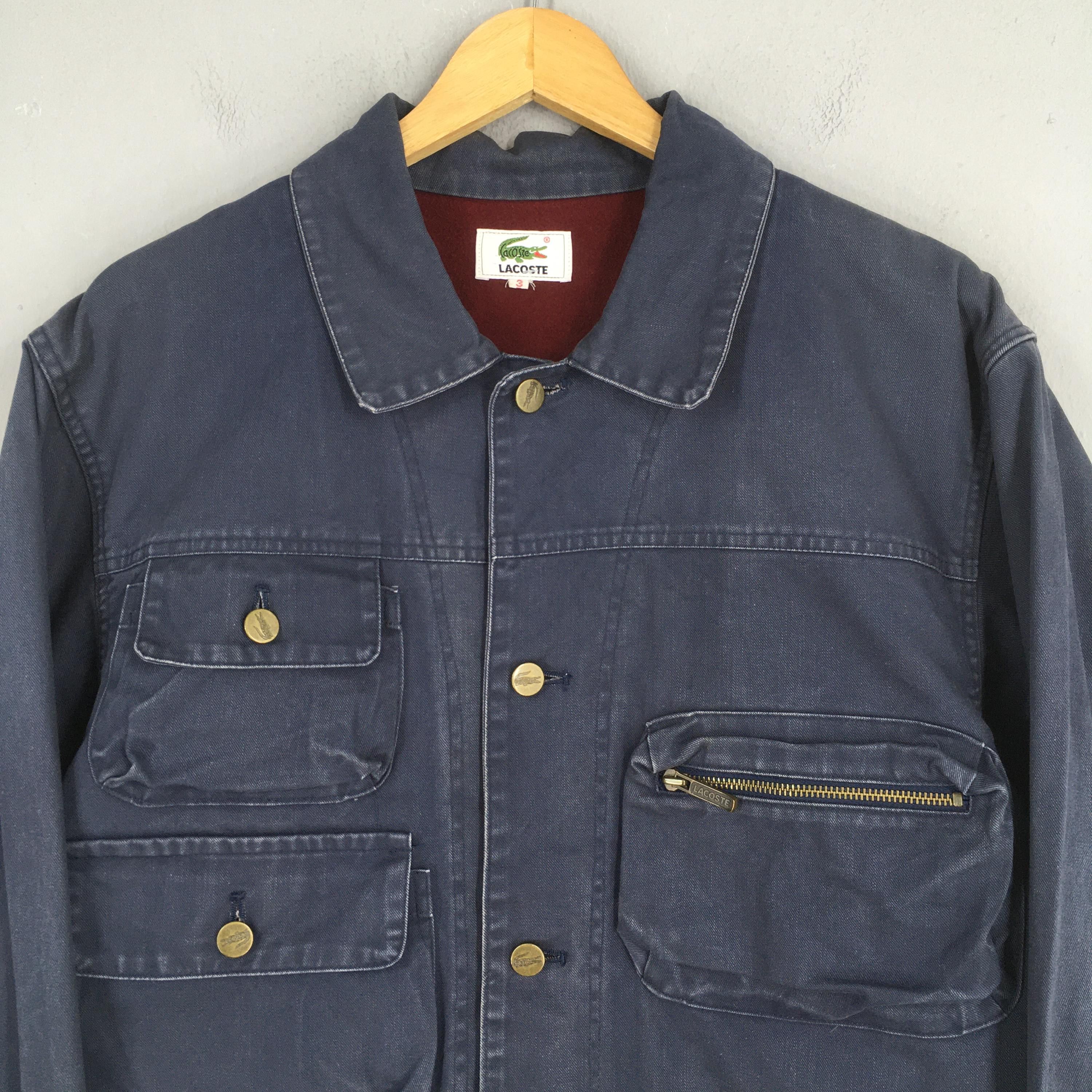 Lacoste Vintage 90s Lacoste Denim Workers Jacket Large Size US L / EU 52-54 / 3 - 2 Thumbnail