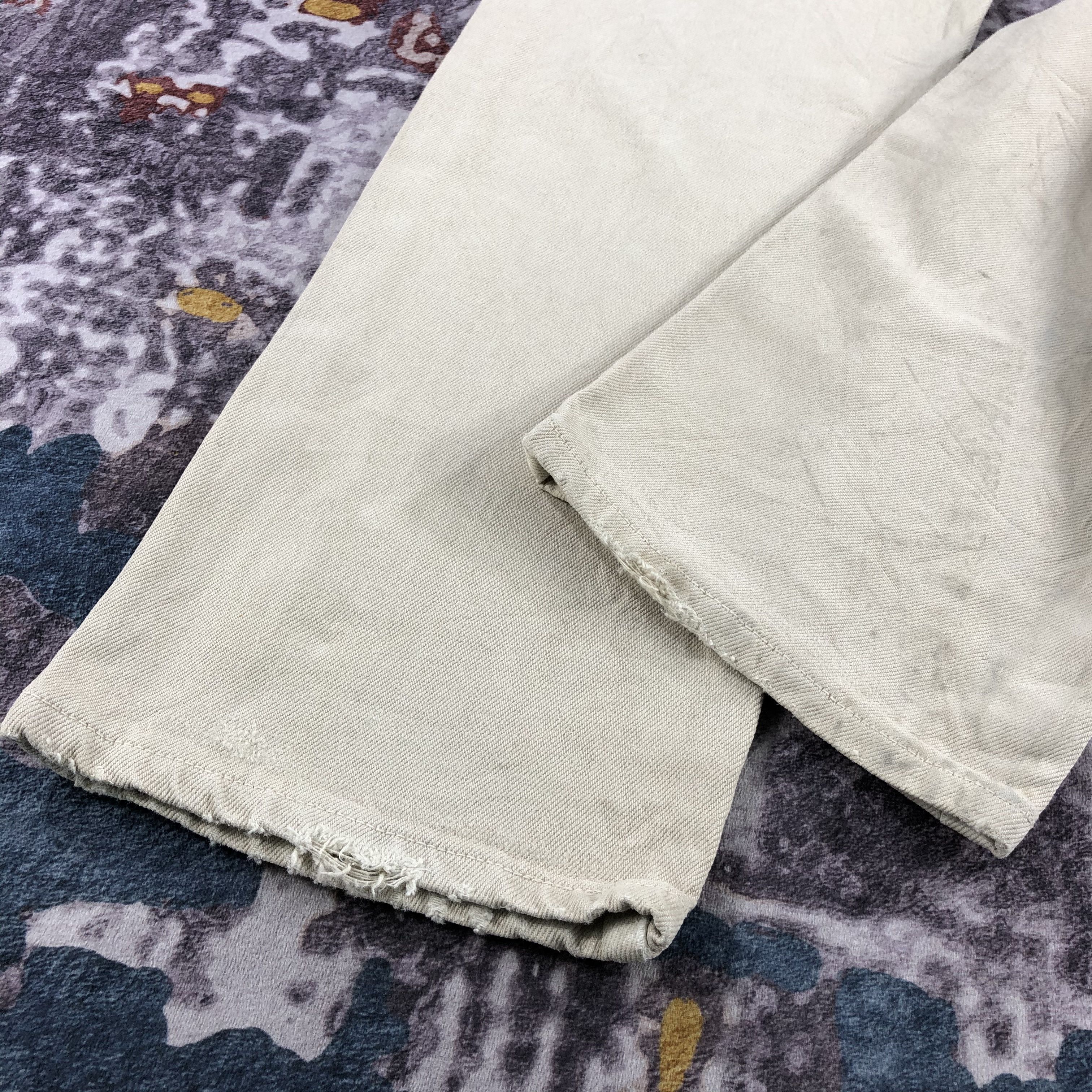 Levi's 90s Vintage Cream Levis 501 Jeans-JM2663 Size US 30 / EU 46 - 4 Thumbnail