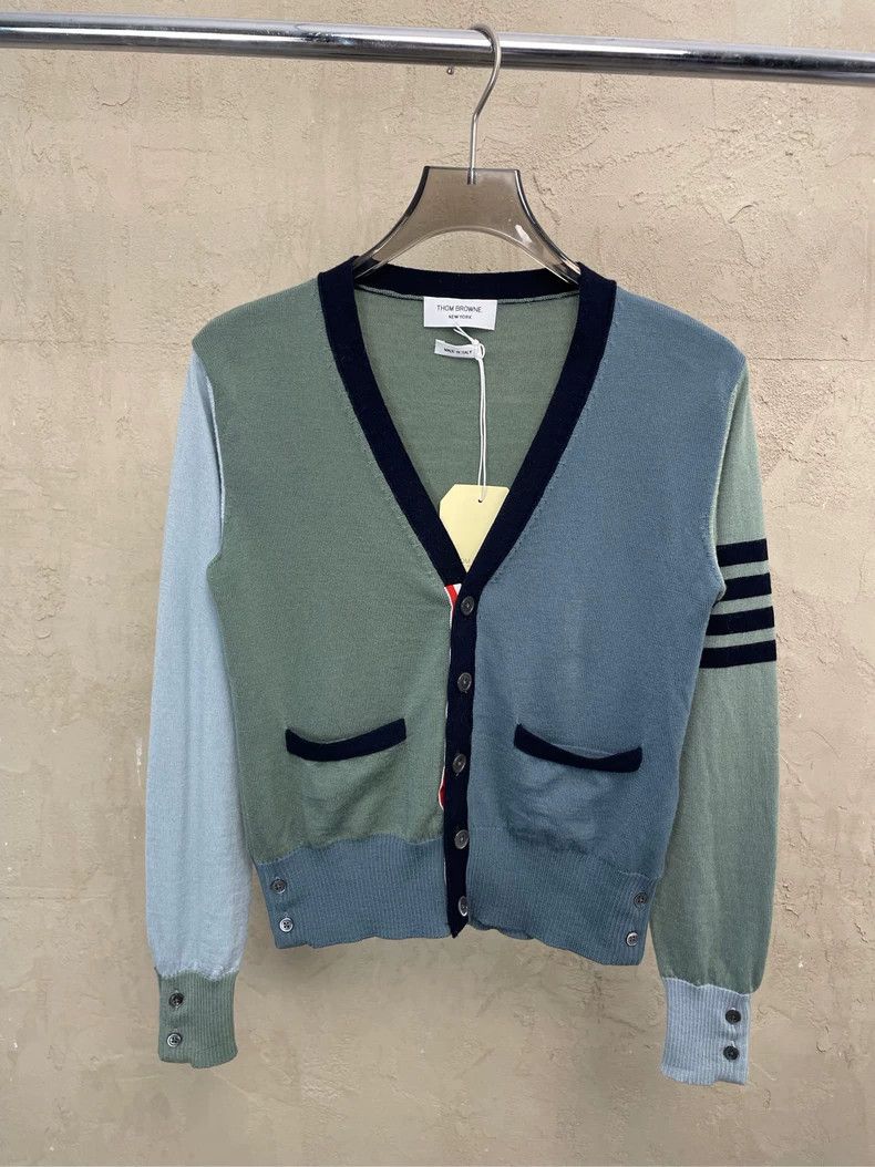 Thom Browne Thom browne Size 12 Blue and green color block four-stripe Size M / US 6-8 / IT 42-44 - 2 Thumbnail