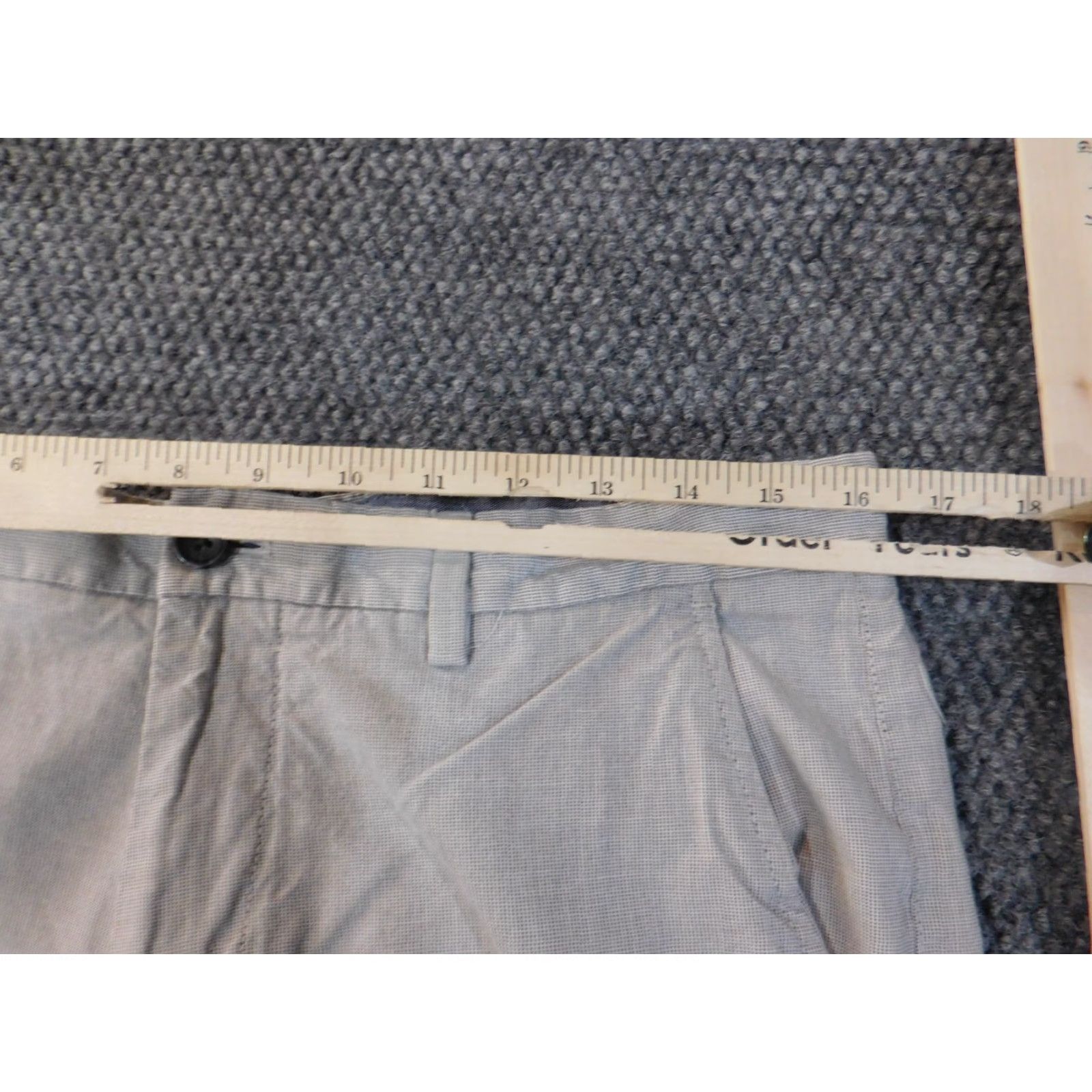 Banana Republic Banana Republic Pants Mens 33x32 Plain Gray Straight Fit Chino Casual Cotton Flat Front Modern 32 Inseam Mens Size US 33 - 4 Thumbnail