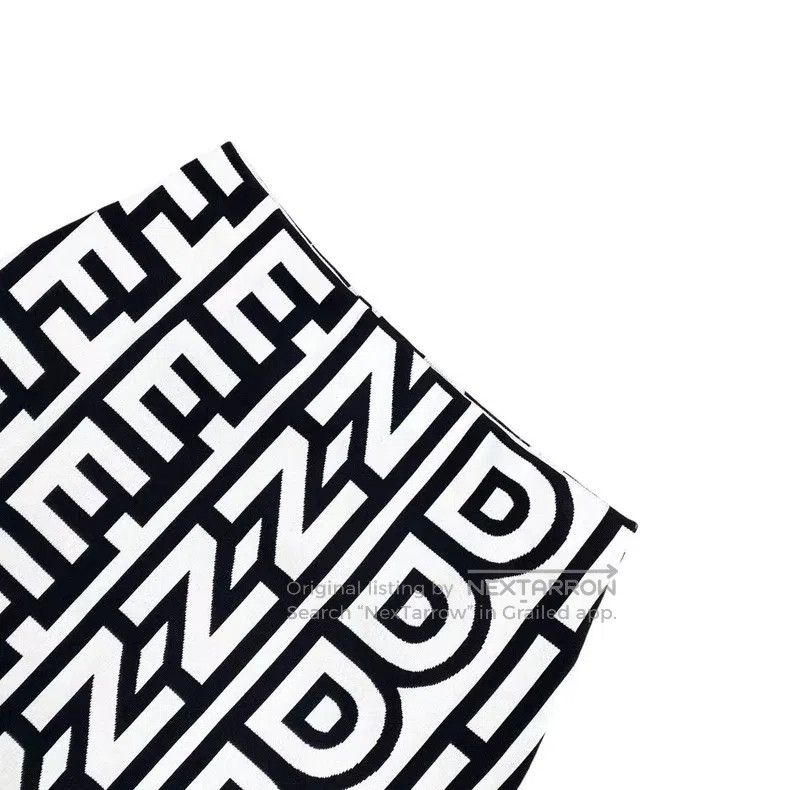 Fendi Fendi Nylon/viscose fiber all-over print letter logo half Size 42" / US 20 - 3 Thumbnail