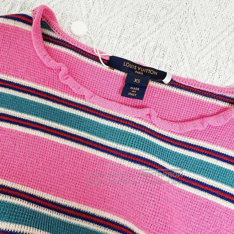 Louis Vuitton Louis Vuitton Spring Autumn Striped Wool Top . Size XS / US 0-2 / IT 36-38 - 3 Thumbnail