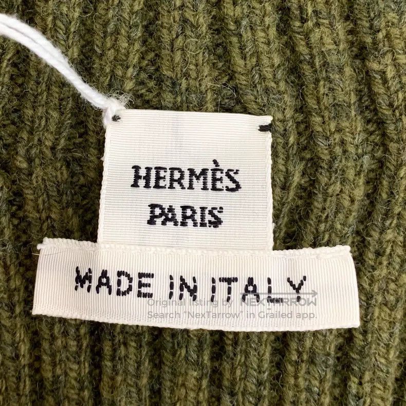 Hermes Hermes Military Green Wool High Neck Side Zip Long Sleeve Size XXS / US 00 / IT 34 - 5 Thumbnail
