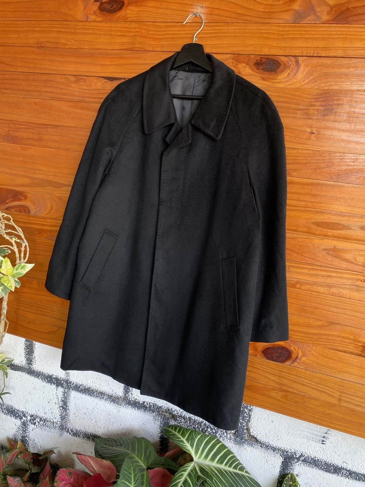 Vintage Vintage Black Cashmere Overcoat – 100% Cashmere Wool Size US M / EU 48-50 / 2 - 4 Thumbnail