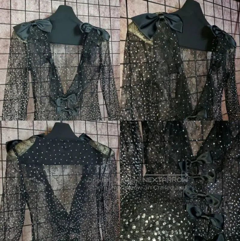 Dior Dior Women's Black Sheer Cardigan with Bows . Size M / US 6-8 / IT 42-44 - 3 Thumbnail