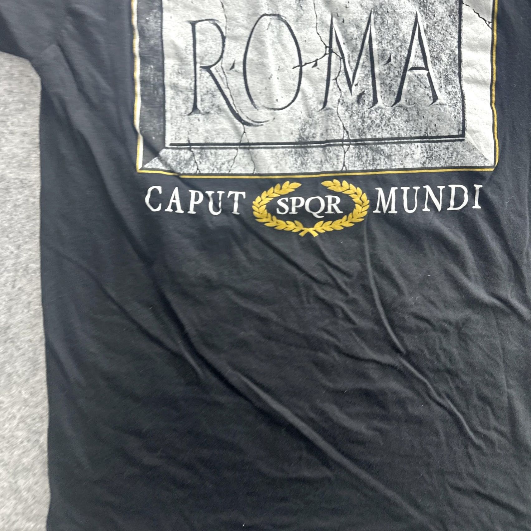 Other VINTAGE Roma Shirt Black Large Cotton Graphic Tee SPQR Caput Mundi Souvenir Travel Mens Size US L / EU 52-54 / 3 - 4 Thumbnail