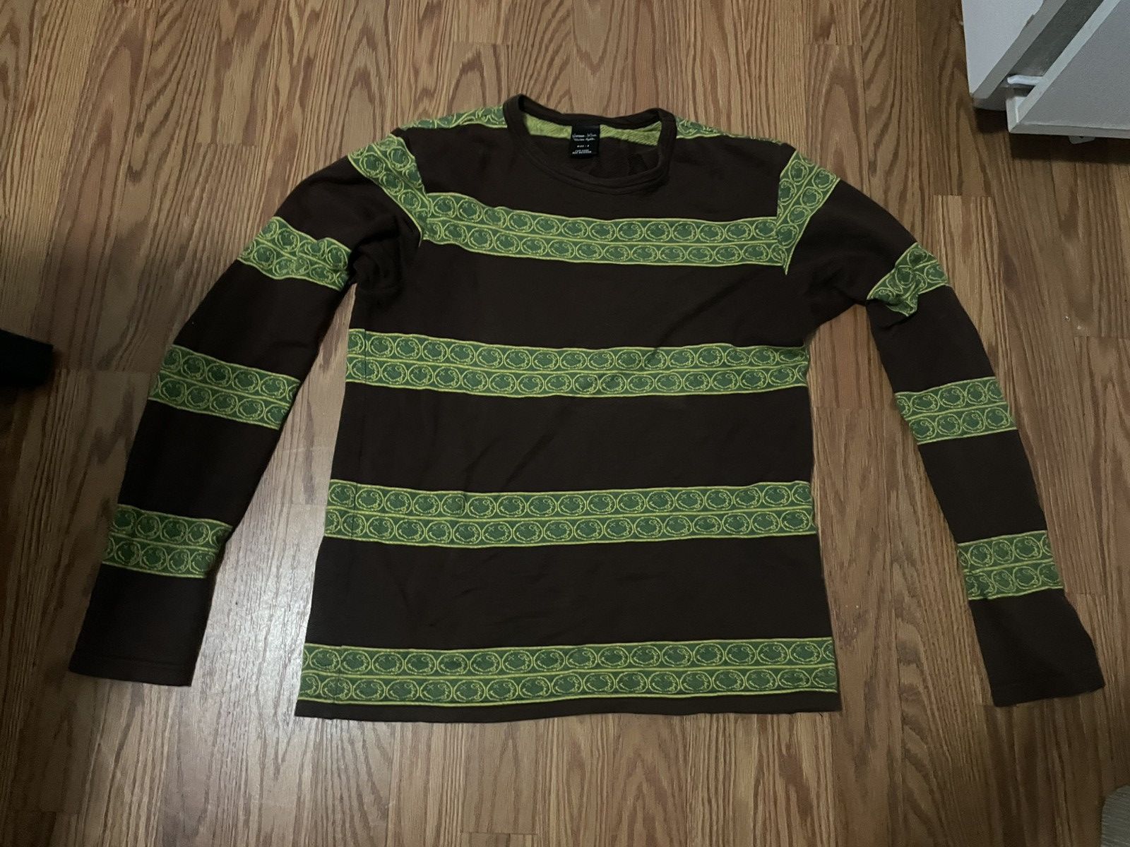 AW03 Kurt Cobain Nirvana Smiley Stripped Long Sleeve