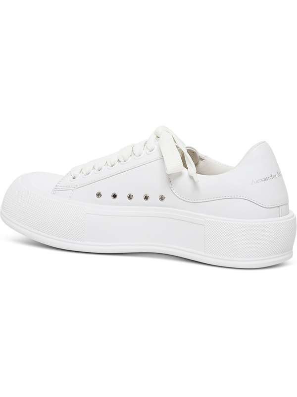 Alexander McQueen o1w1db10725 Deck Lace Up Plimsoll in White Size US 11 / EU 44 - 3 Thumbnail