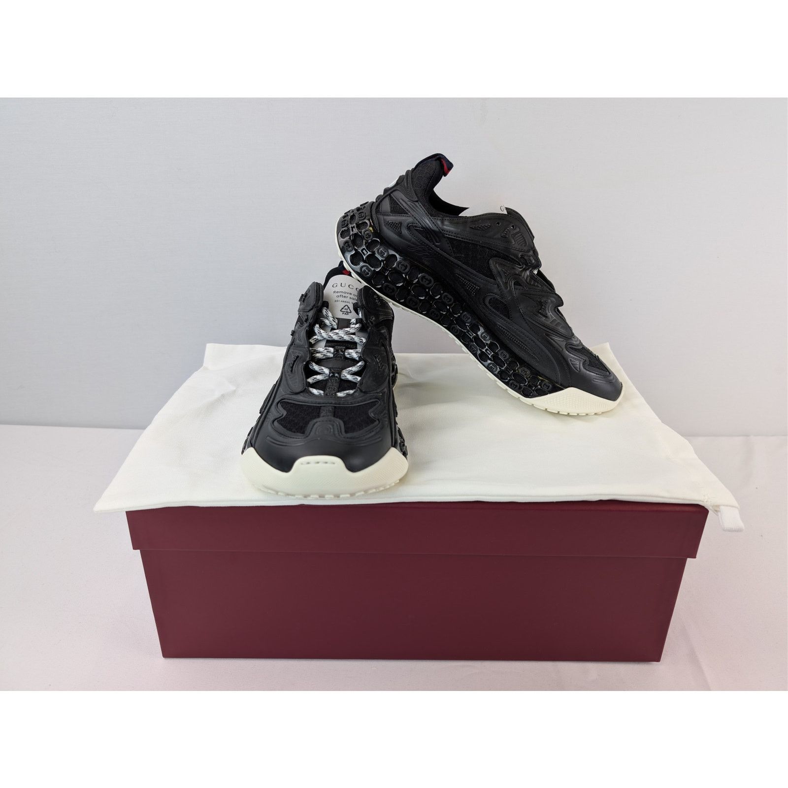 Gucci o1rshd1 Cub3d Trainer Sneakers in black Demetra and mesh Size US 8.5 / EU 41-42 - 19 Thumbnail