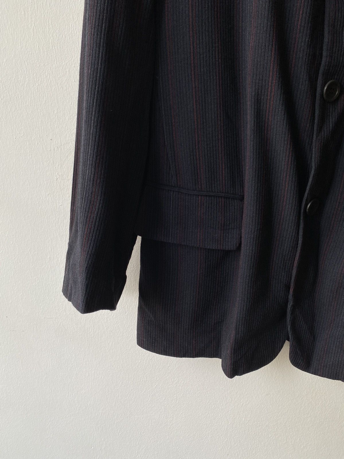 Marithe + Francois Girbaud × Vintage 1990s - Marithe Francois Girbaud Italy Pinstripe Blazer Size 44R - 7 Thumbnail