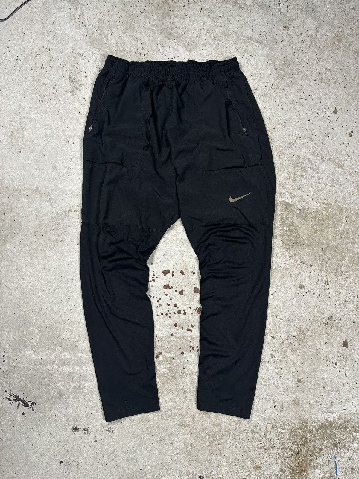 Nike Vintage Y2K Nike Black Track Pants Swoosh rare Size US 34 / EU 50 - 1 Thumbnail