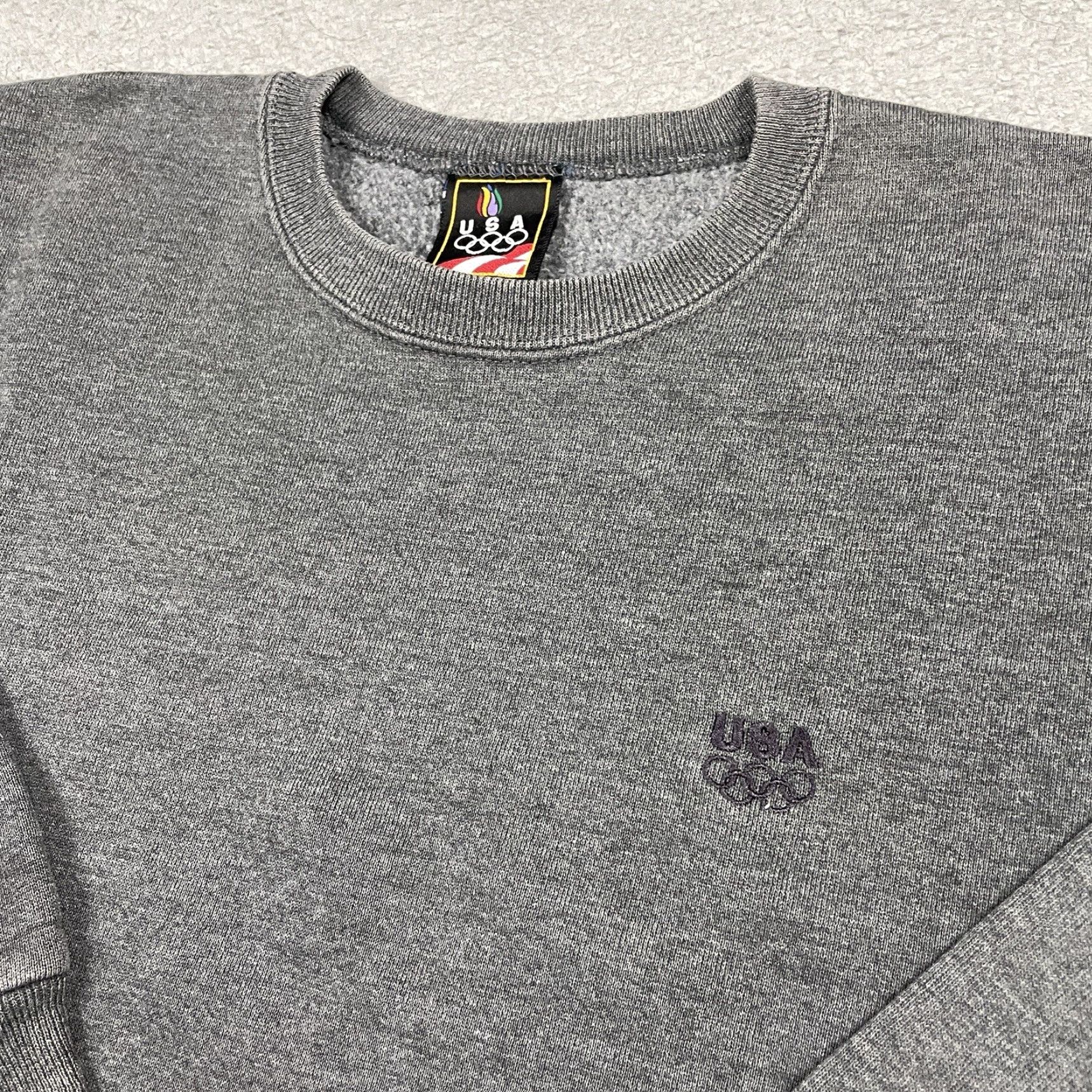 JCPenney VINTAGE JC Penney Team USA Olympics Sweatshirt Crew Neck Mens Adult Medium Gray USA Logo Pullover Cotton Blend Size US M / EU 48-50 / 2 - 3 Thumbnail