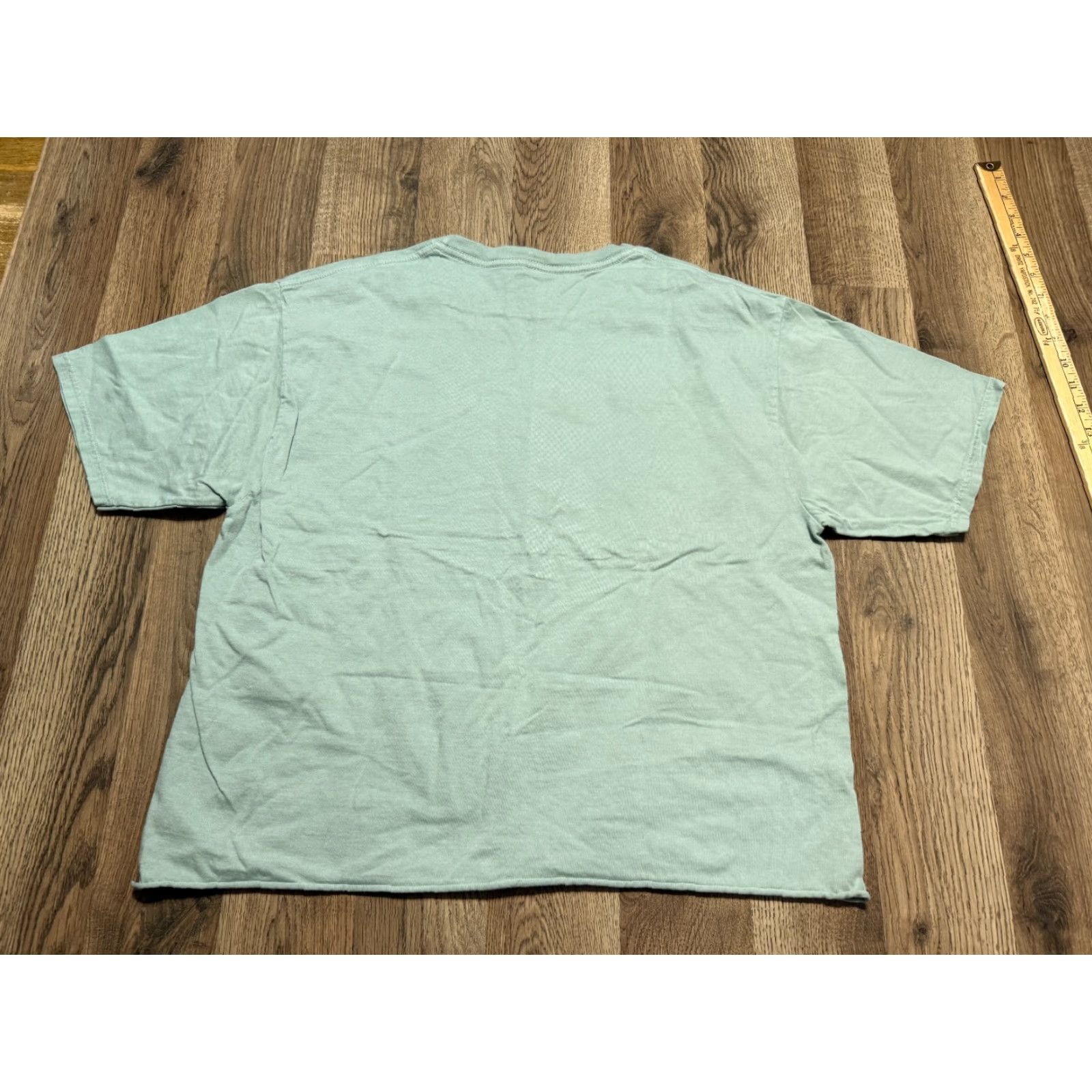 Vintage Blue Shirt Womens L Green White Short Sleeve "The Drake Real Chicago" Size L / US 10 / IT 46 - 2 Thumbnail