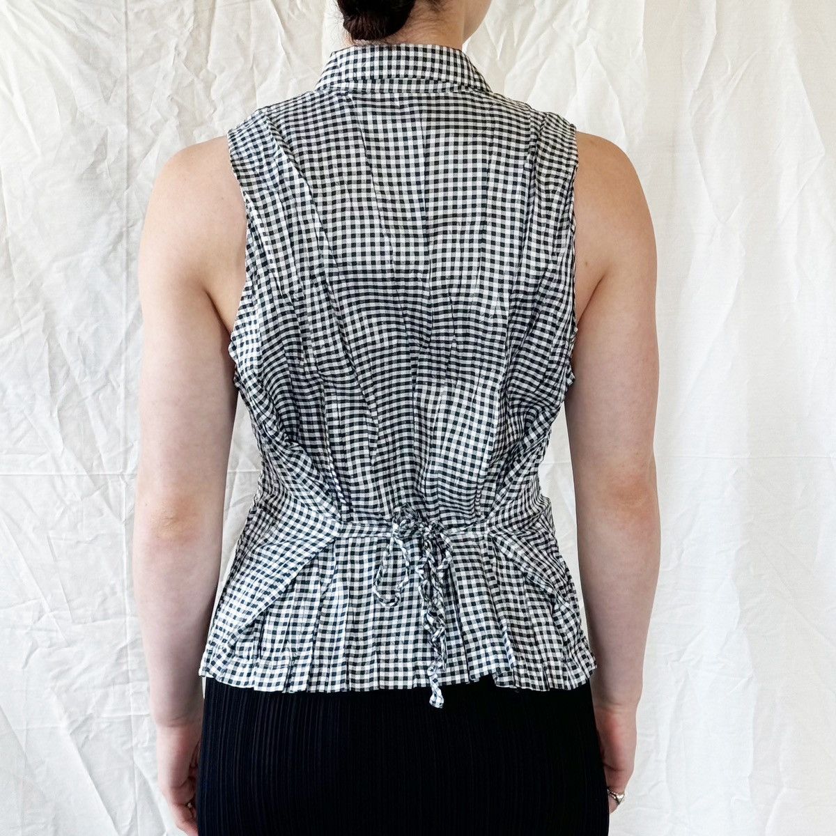 Issey Miyake × Pleats Please Issey Miyake Pleats Please Gingham Vest Size M / US 6-8 / IT 42-44 - 4 Thumbnail