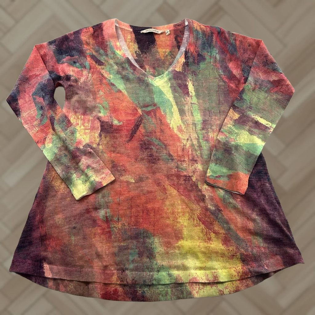 Soft Surroundings Soft Surroundings Blouse Long Sleeve Multicolor Watercolor Top Women's M Size M / US 6-8 / IT 42-44 - 1 Thumbnail