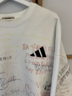 Yeezy sale handwriting sweatshirt