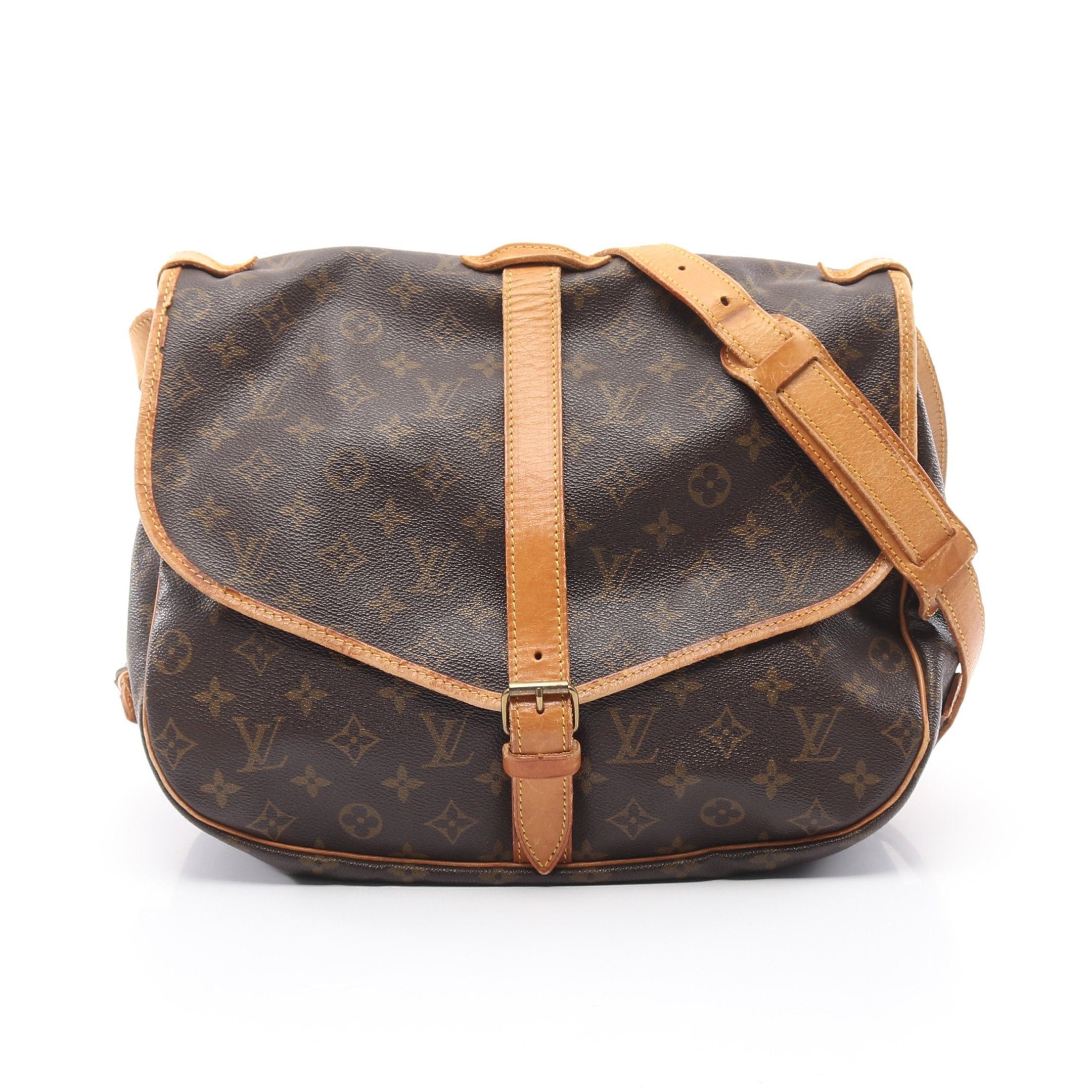 Louis Vuitton Louis Vuitton Saumur 35 Monogram Shoulder Bag Leather Brown Size ONE SIZE - 1 Thumbnail