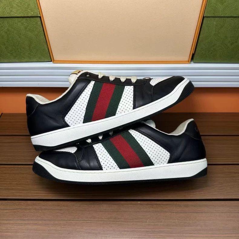 Gucci Gucci Dirty Shoes Black and White Panda-2506 Size US 10.5 / EU 43-44 - 9 Thumbnail