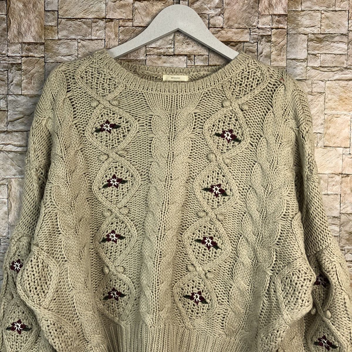 Homespun Knitwear × Japanese Brand Apres Jour Brown art baggie Knitwear #A846 Size L / US 10 / IT 46 - 5 Thumbnail