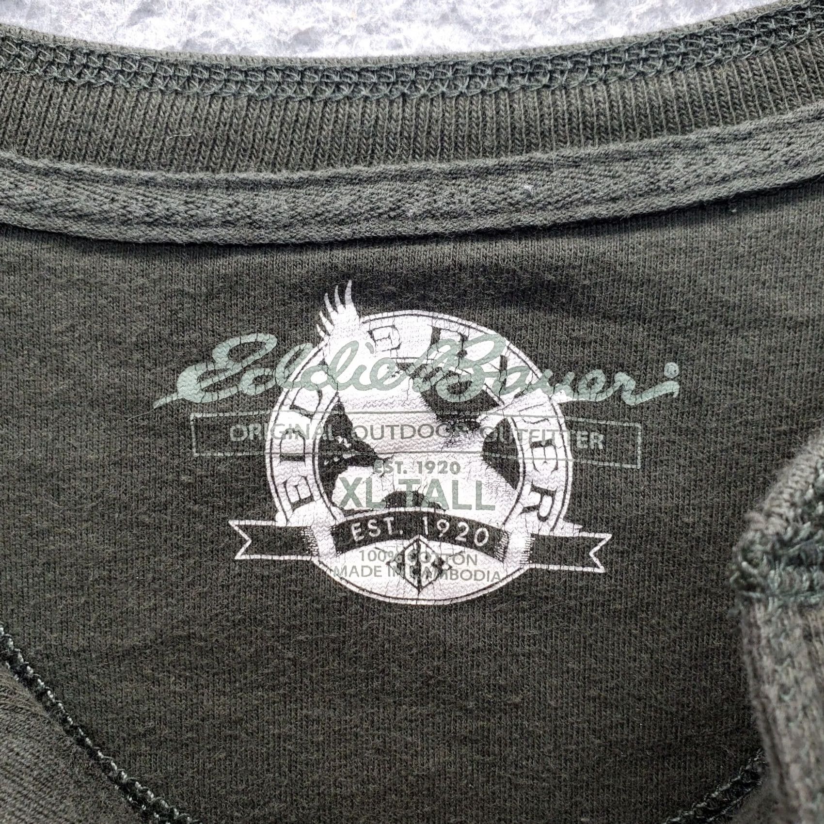Eddie Bauer Eddie Bauer Henley Shirt Mens XL Tall Green Knit Original Outdoor Outfitter Size US XL / EU 56 / 4 - 6 Thumbnail