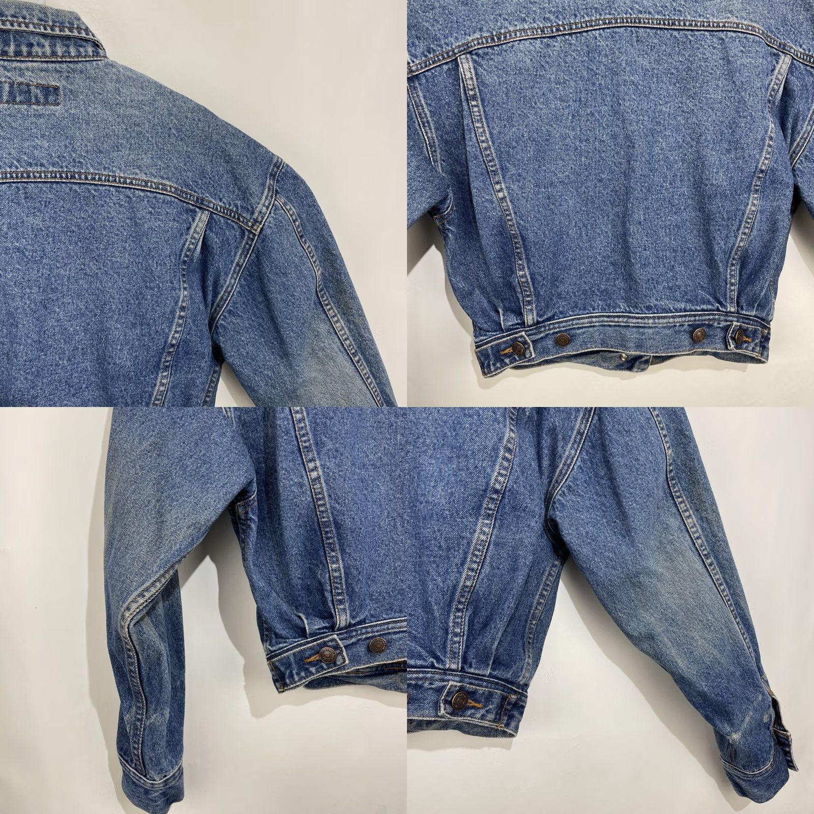 Jordache VINTAGE Jordache Blue Jean Denim Jacket Basic Cropped Women's M Distressed Size 32" / US 10 / IT 46 - 11 Thumbnail