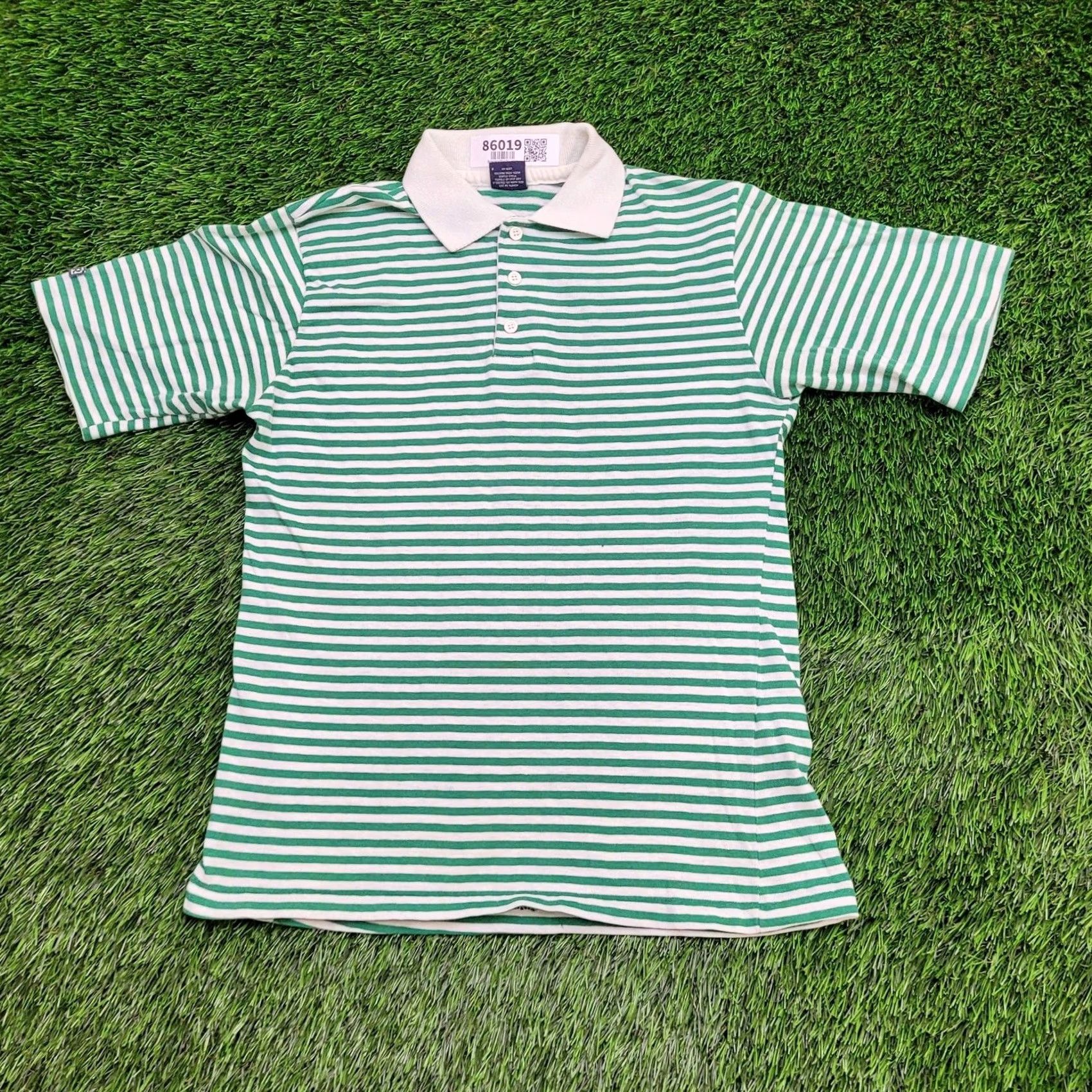 Gant VINTAGE GANT Rugger Polo Shirt Striped Green 90s Teens S/M Short Sleeve Casual Preppy Shirt Mens Girls Size US M / EU 48-50 / 2 - 2 Thumbnail