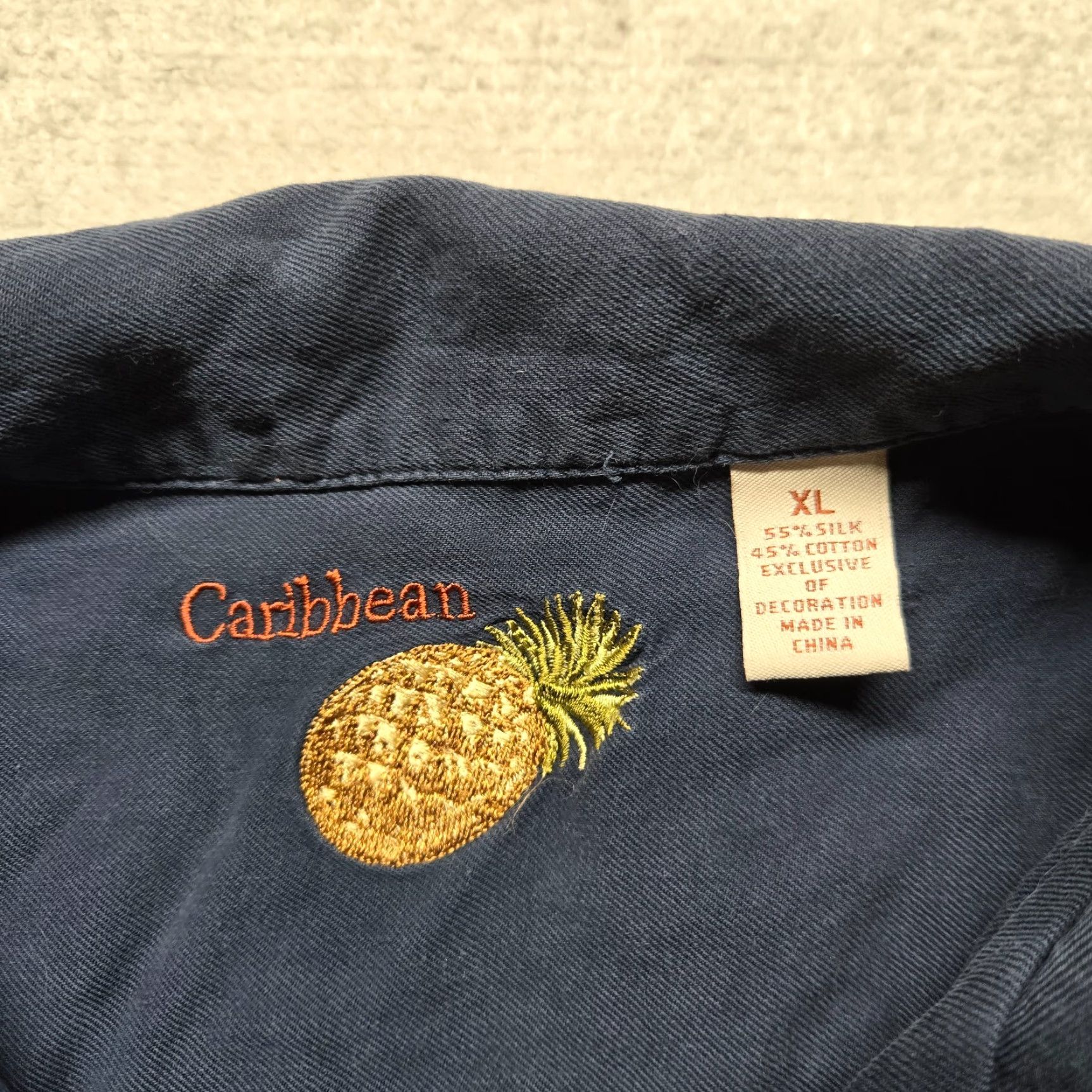 Vintage Caribbean Shirt Blue Button Up Short Sleeve Rayon Blend Embroidered Beach Men XL Size US XL / EU 56 / 4 - 4 Thumbnail