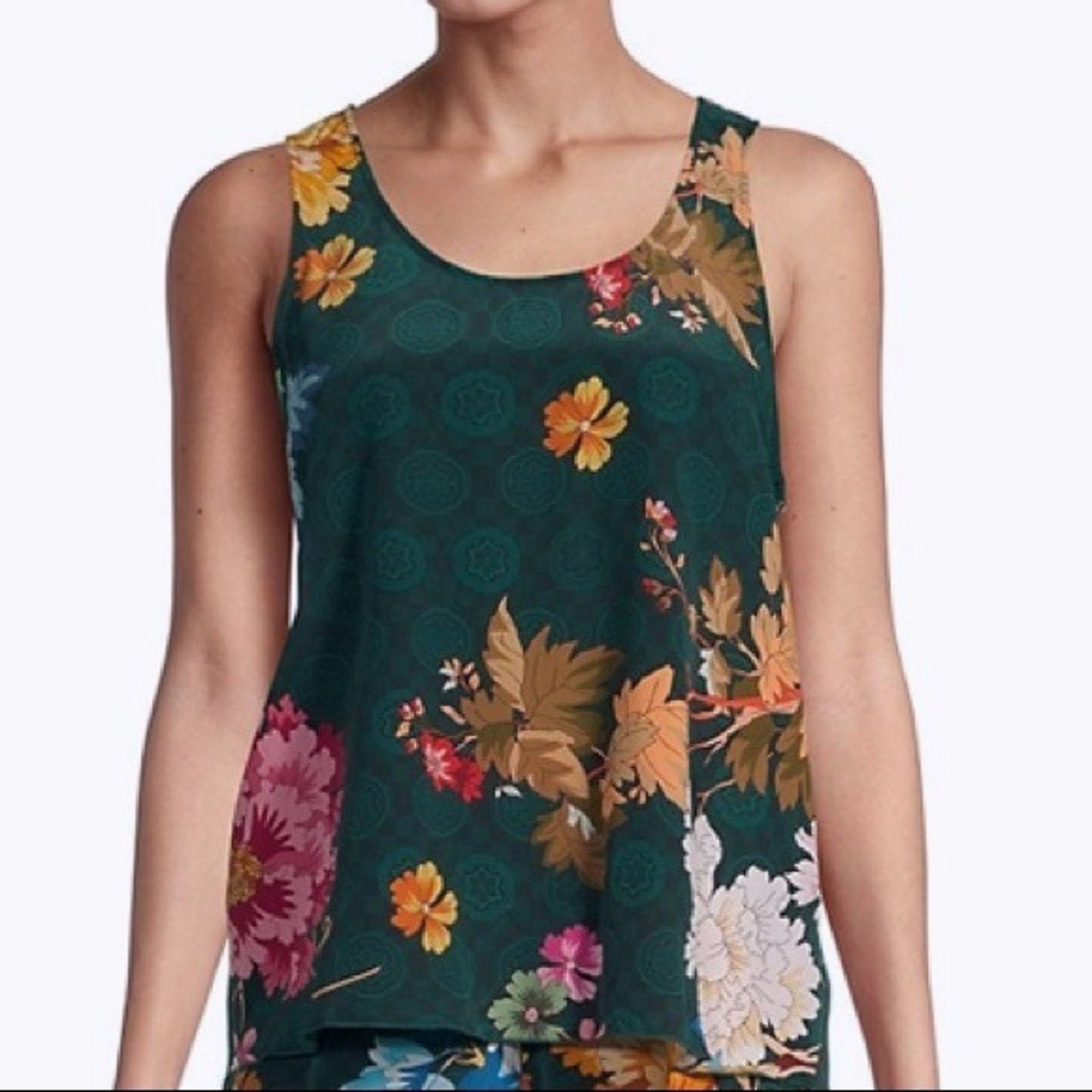Johnny Was Johnny Was Roselynn Silk Floral Print Tank Top M Size M / US 6-8 / IT 42-44 - 5 Thumbnail