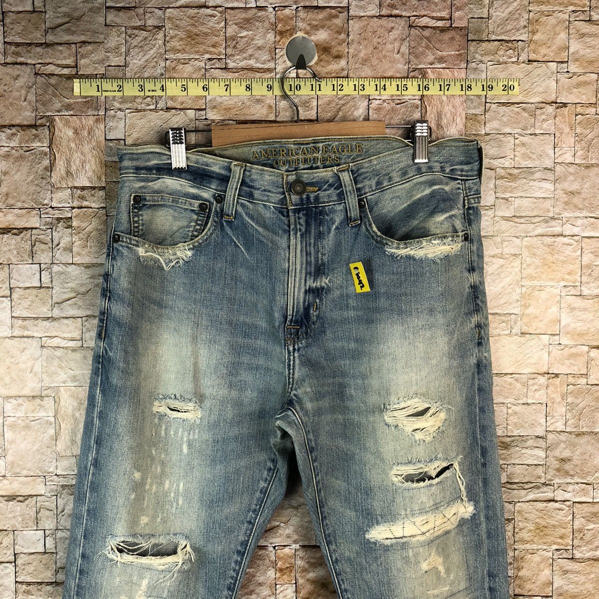 Japanese Brand Eagle American Outfitters Distressed Denim Pants #A1042 Size US 32 / EU 48 - 4 Thumbnail