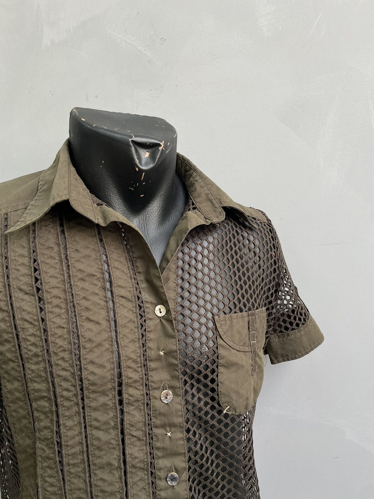 Junya Watanabe Rare mesh top cargo pockets Japanese style y2k shirt Size US S / EU 44-46 / 1 - 3 Thumbnail