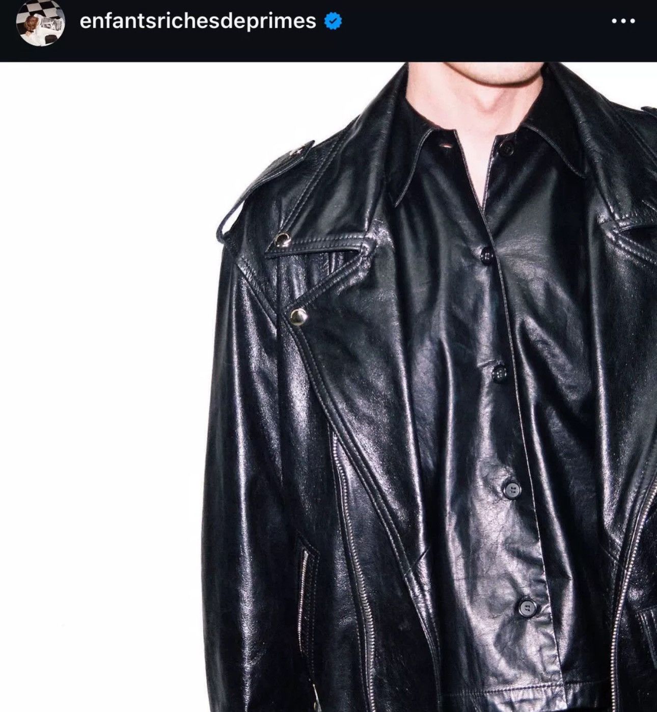 Enfants Riches Deprimes enfants riches deprimes 17ss checkerboard leather jacket Size US M / EU 48-50 / 2 - 9 Thumbnail
