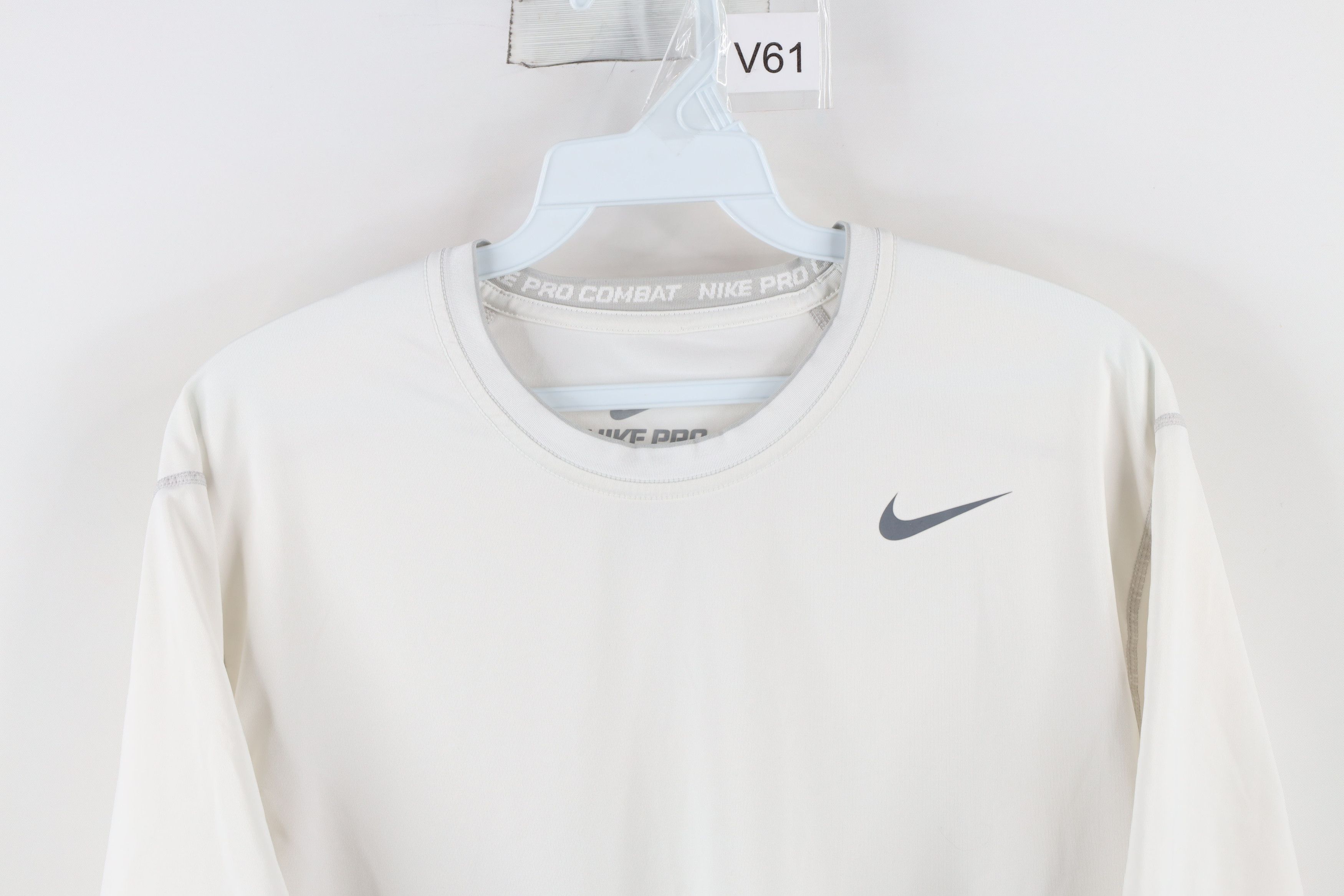Nike × Vintage Nike Pro Combat Compression Gym Training T-Shirt White Size US L / EU 52-54 / 3 - 2 Thumbnail