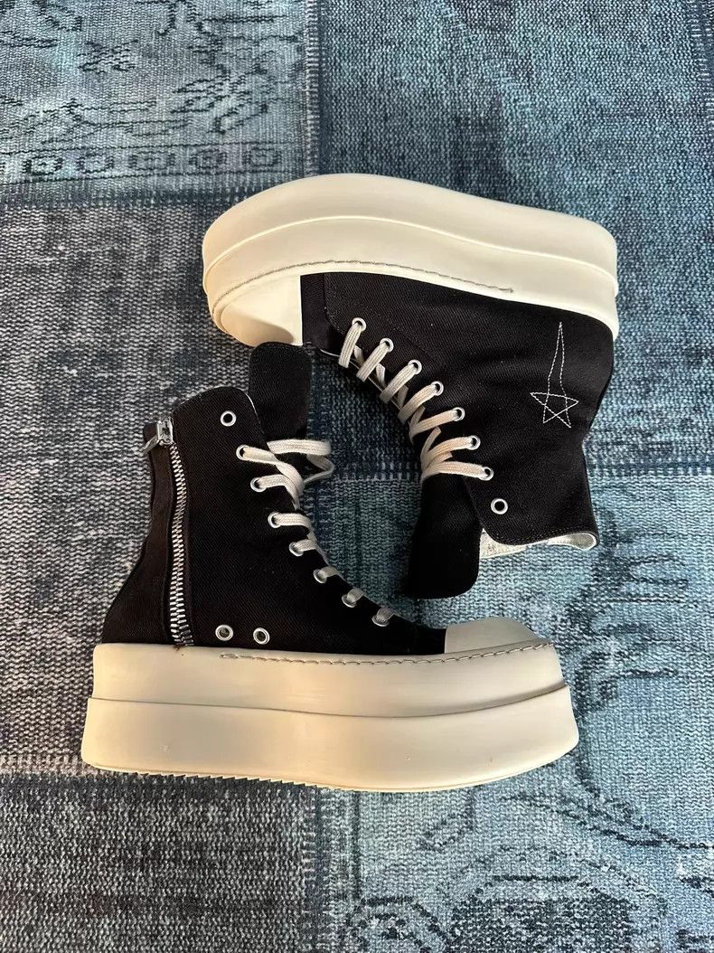 Rick Owens Rick Owens High top platform Converse shoes Size US 7.5 / IT 37.5 - 2 Thumbnail