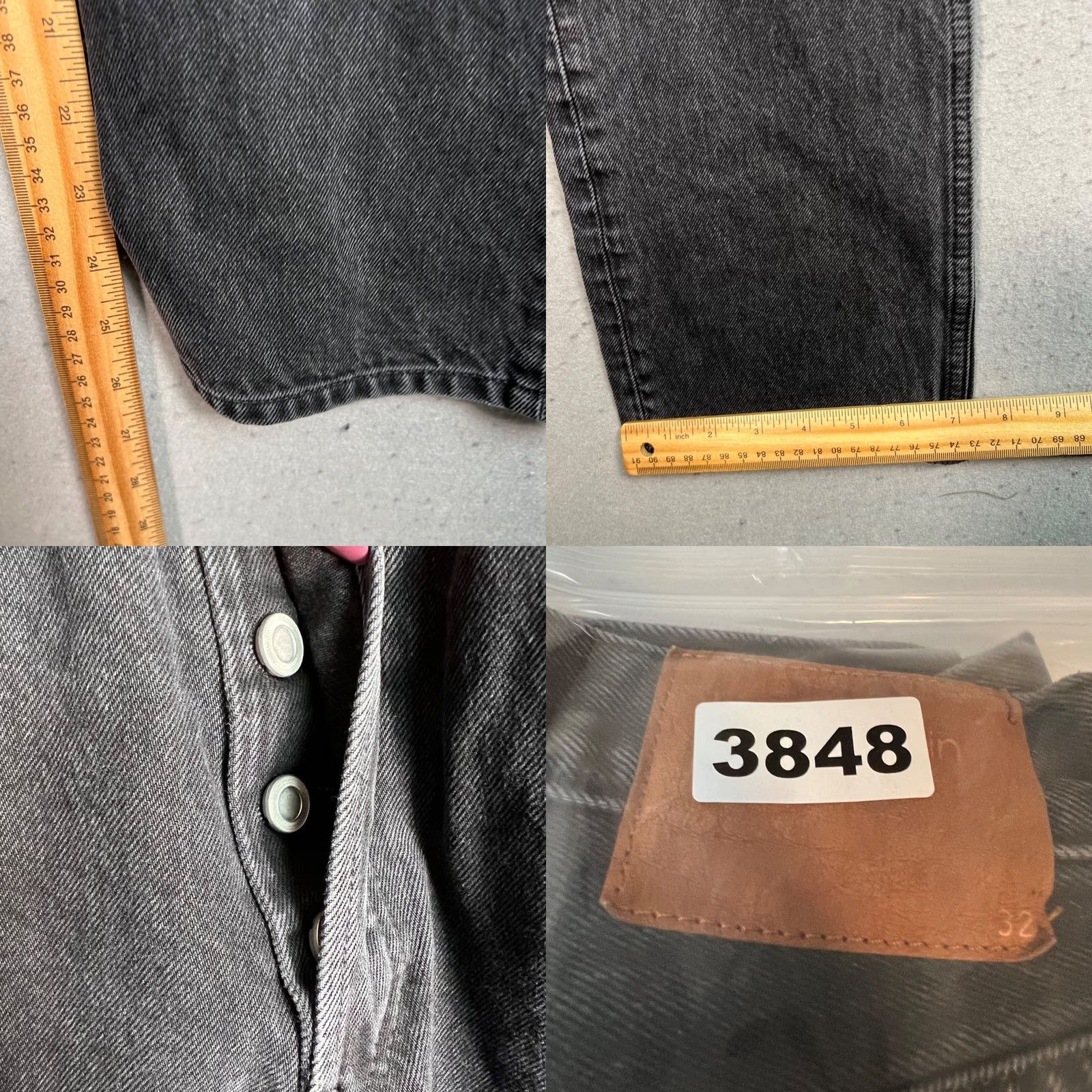 Calvin Klein Calvin Klein Jeans Womens Size 27 x 28 Straight Denim Pants Black 5-Pocket Regular Inseam 28in Size 27" / US 4 / IT 40 - 8 Thumbnail