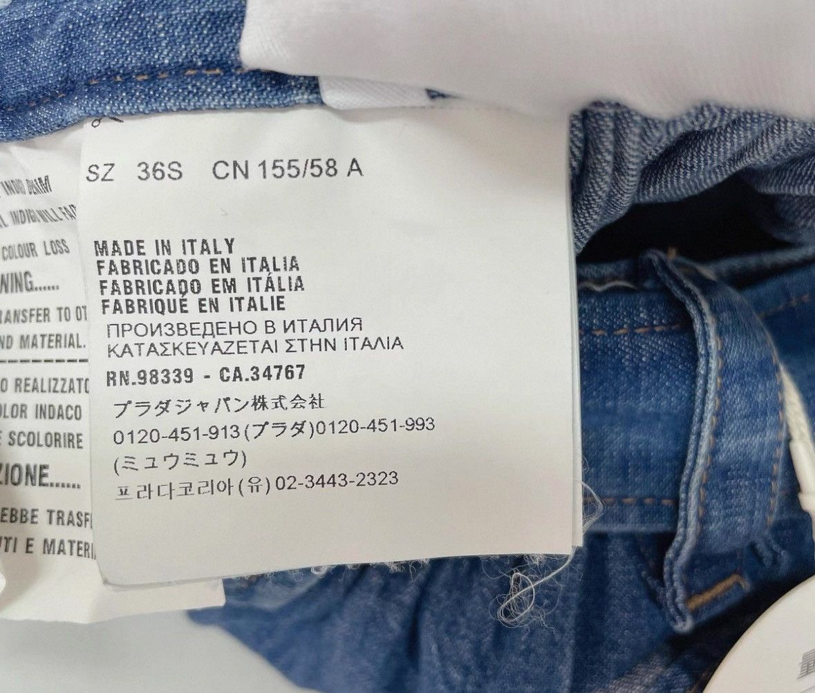 Prada Prada Blue Belted Pleated Denim Skirt-2506 Size 25" / US 0 / IT 36 - 6 Thumbnail
