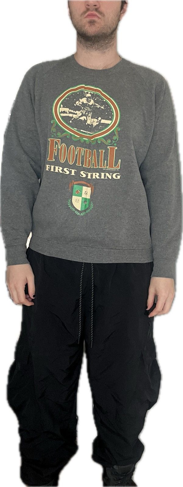 Fruit Of The Loom × Vintage Vintage 1992 Football First String Crewneck Sweatshirt Size US XL / EU 56 / 4 - 6 Thumbnail