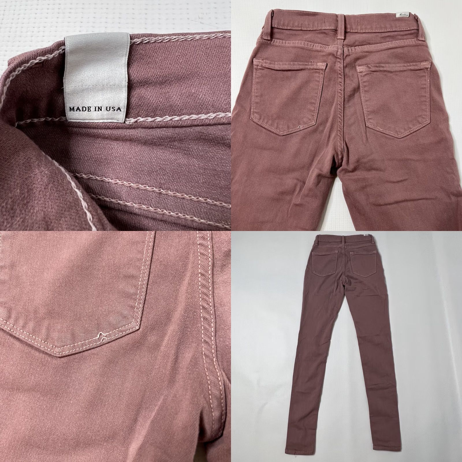 Vintage VINTAGE KanCan Estilo Jeans Women's Size 24x30 Skinny Mauve Pink Low Rise Jeans Size 42" / US 20 - 8 Thumbnail